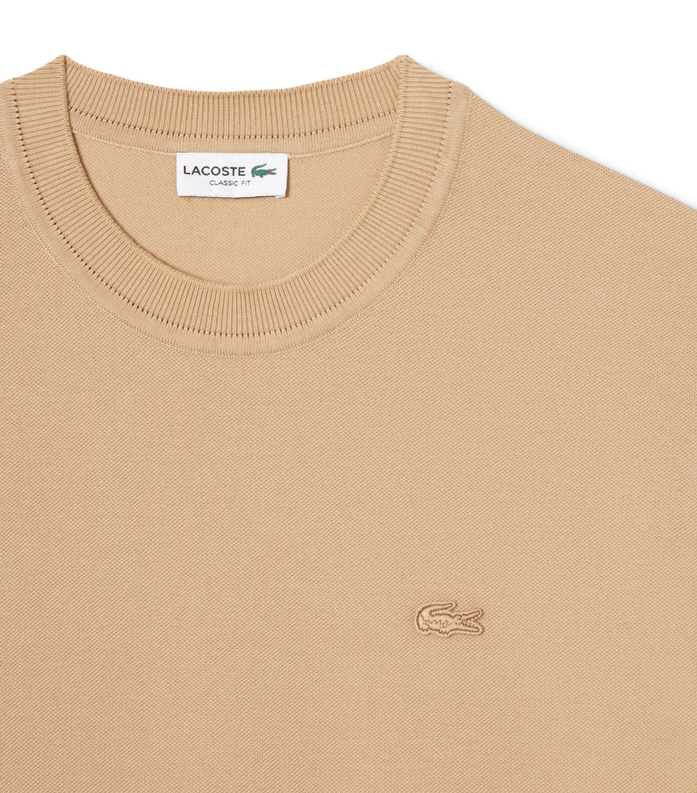 Lacoste Ribbed Neck Petit Piqué T-Shirt Viennese