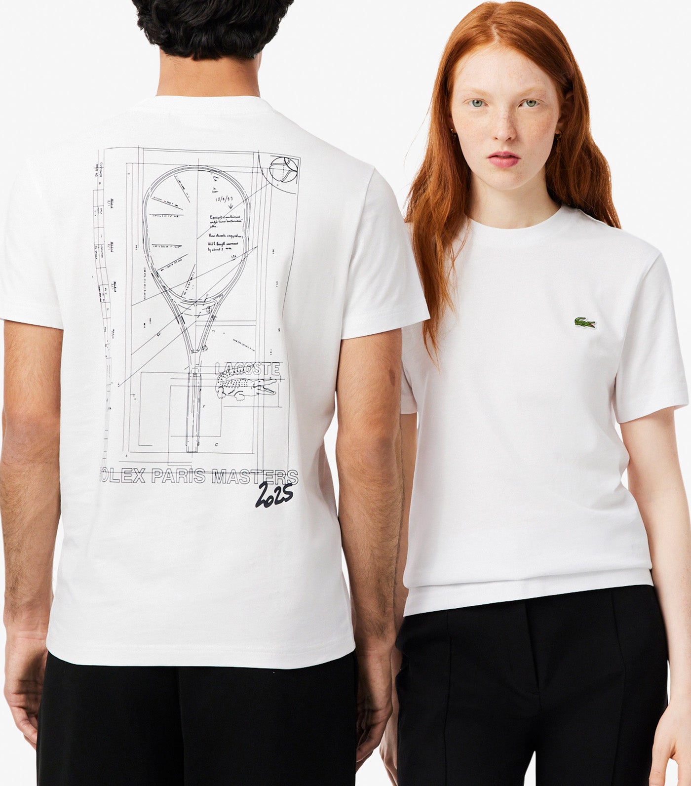 Lacoste Rolex Paris Masters Edition Printed T-Shirt White