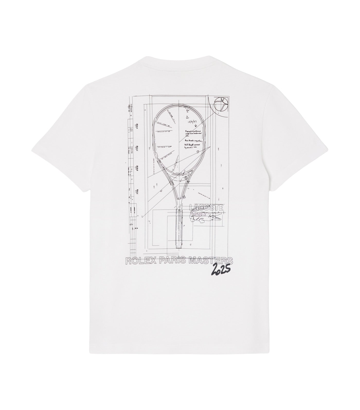 Lacoste Rolex Paris Masters Edition Printed T-Shirt White
