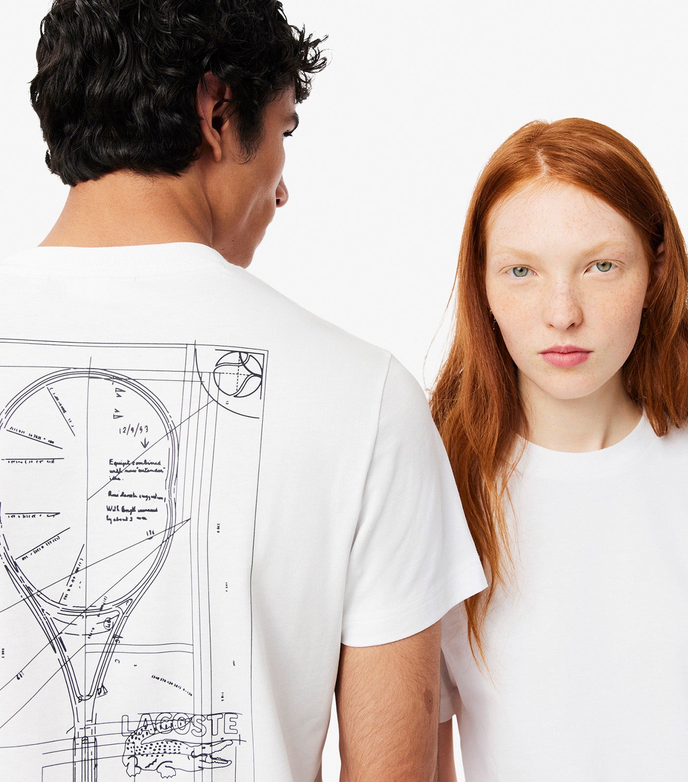 Lacoste Rolex Paris Masters Edition Printed T-Shirt White