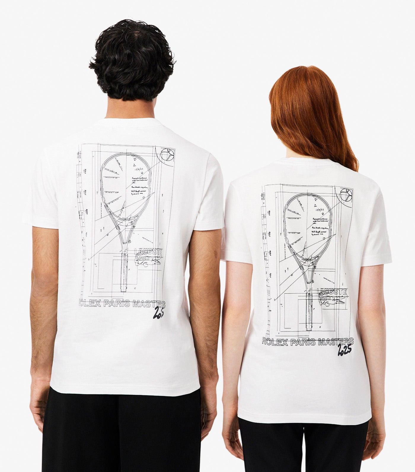 Lacoste Rolex Paris Masters Edition Printed T-Shirt White