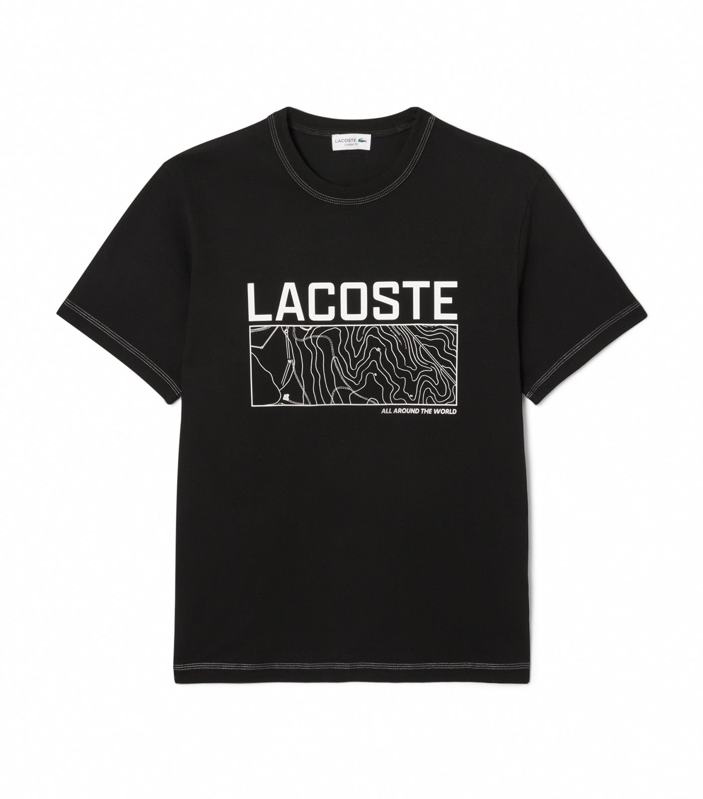 Lacoste Midweight Printed Jersey T-Shirt Black