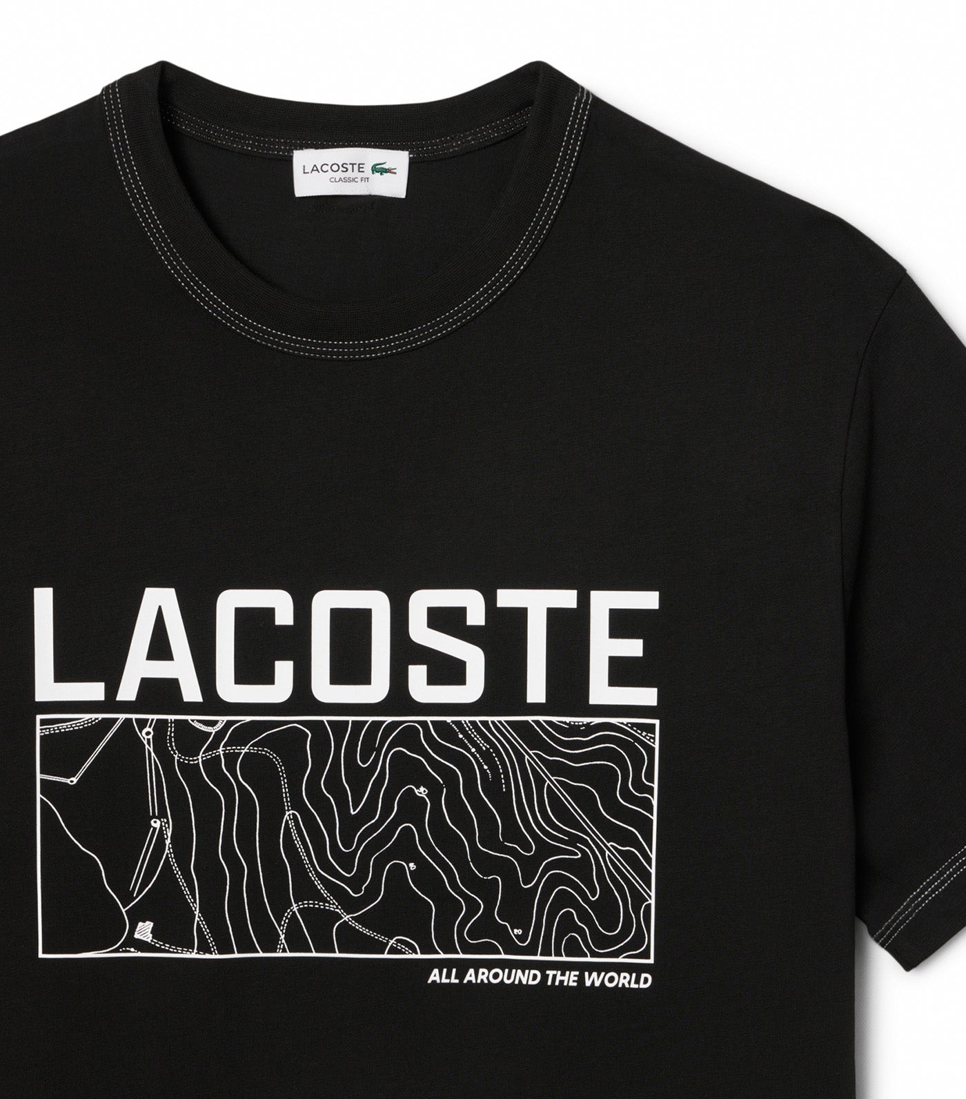Lacoste Midweight Printed Jersey T-Shirt Black