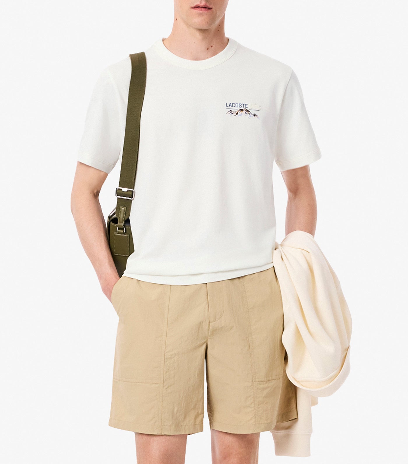 Lacoste Multi Print Jersey T-Shirt Flour