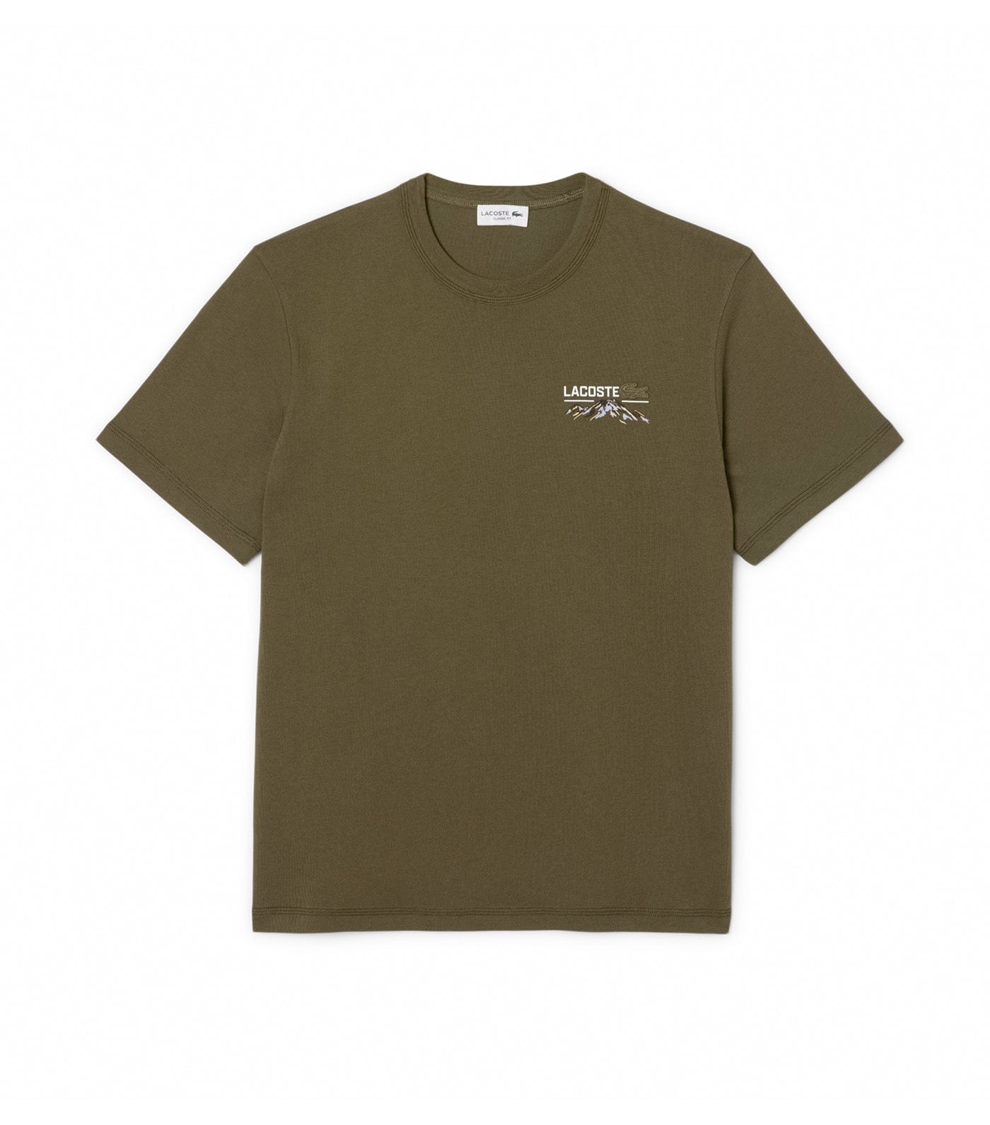 Lacoste Multi Print Jersey T-Shirt Olive