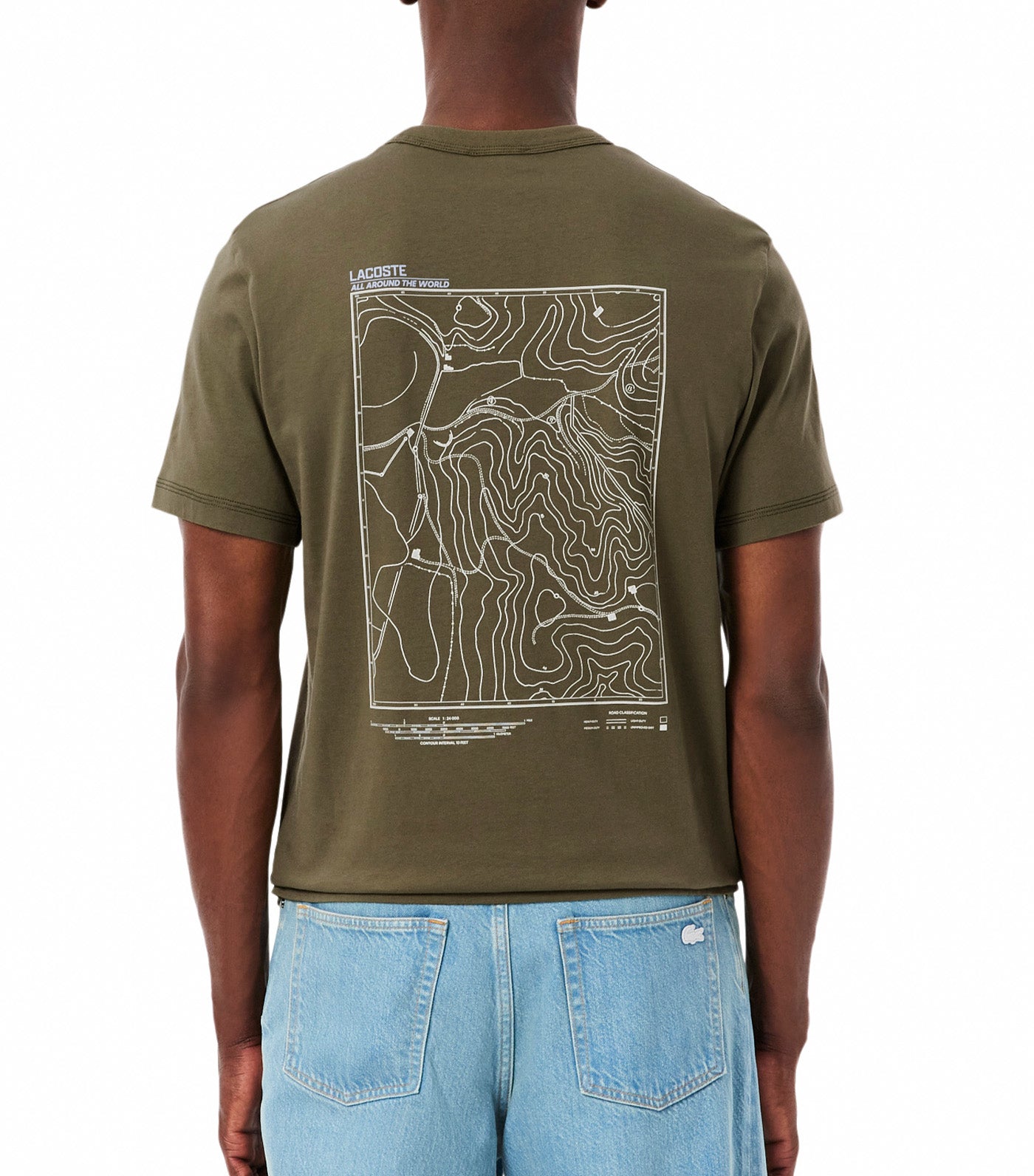 Lacoste Multi Print Jersey T-Shirt Olive