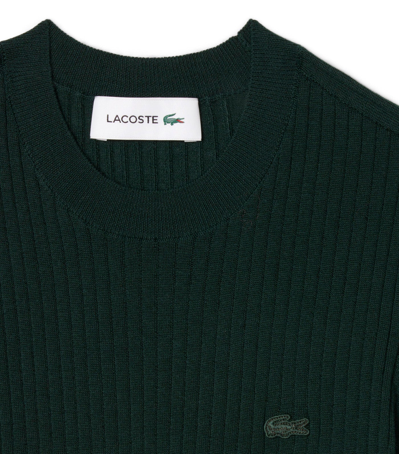 Short Sleeved Merino Wool Rib Knit Sweater Sinople