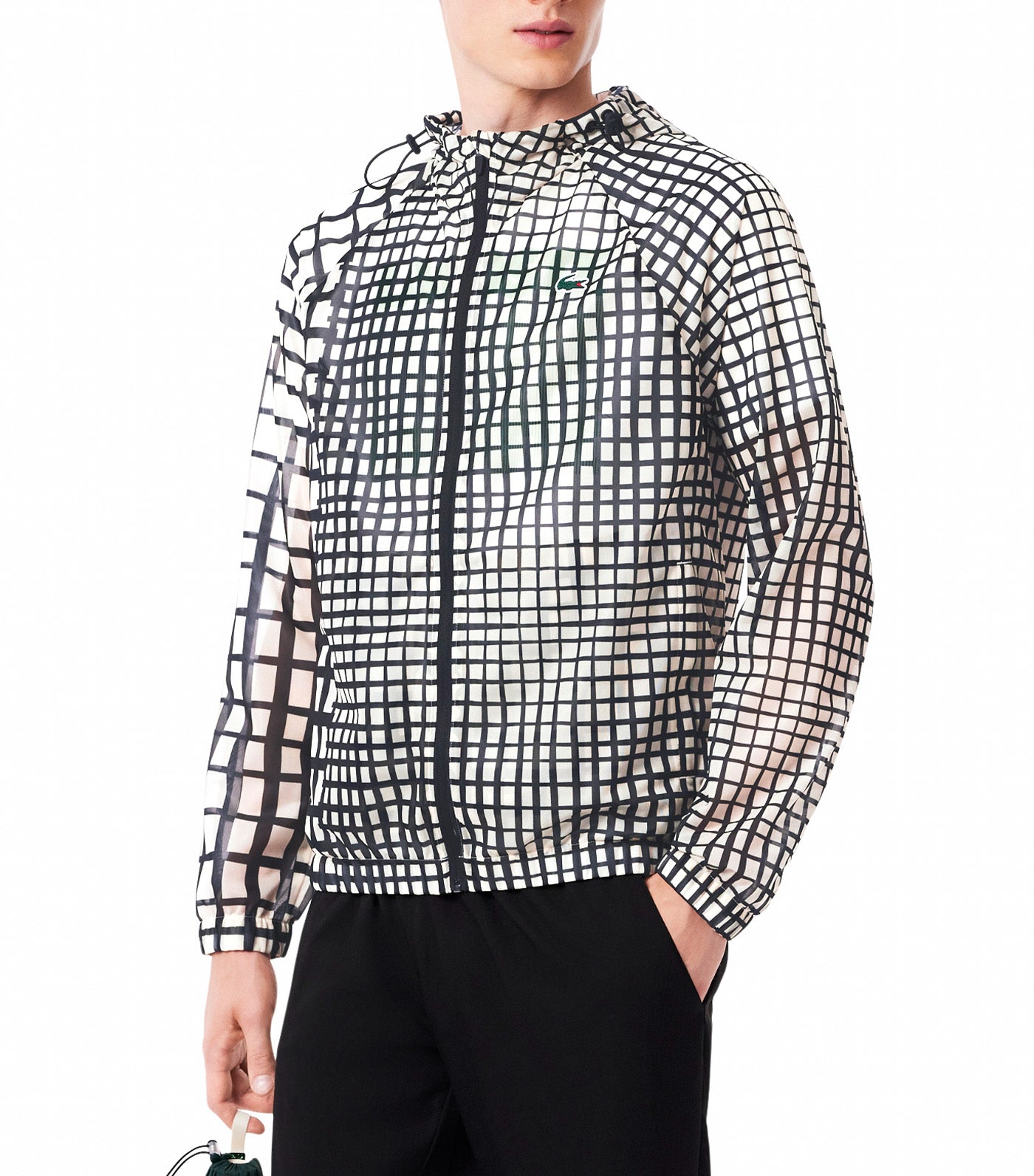 Lacoste Lightweight Crocodile Print Sport Jacket Lapland/Black