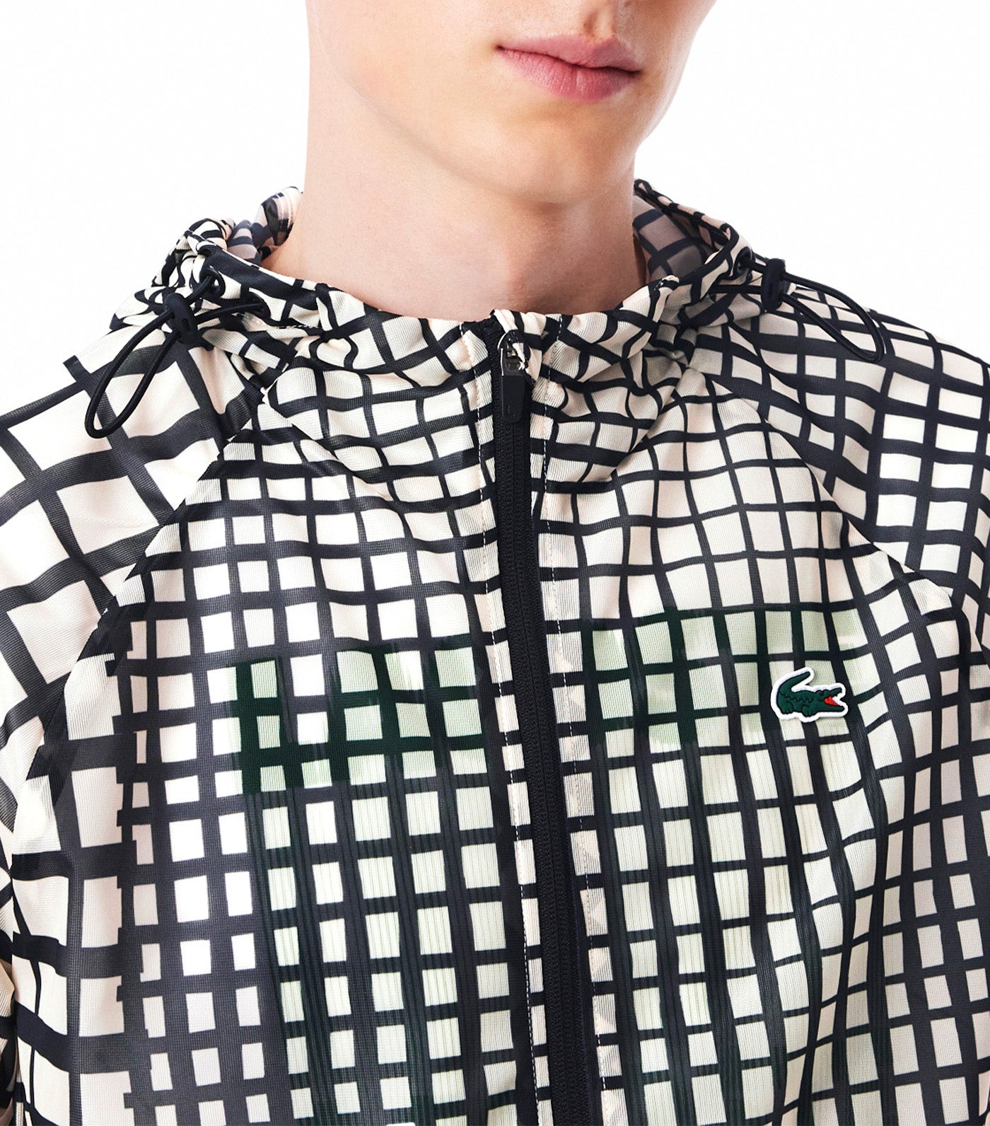 Lacoste Lightweight Crocodile Print Sport Jacket Lapland/Black