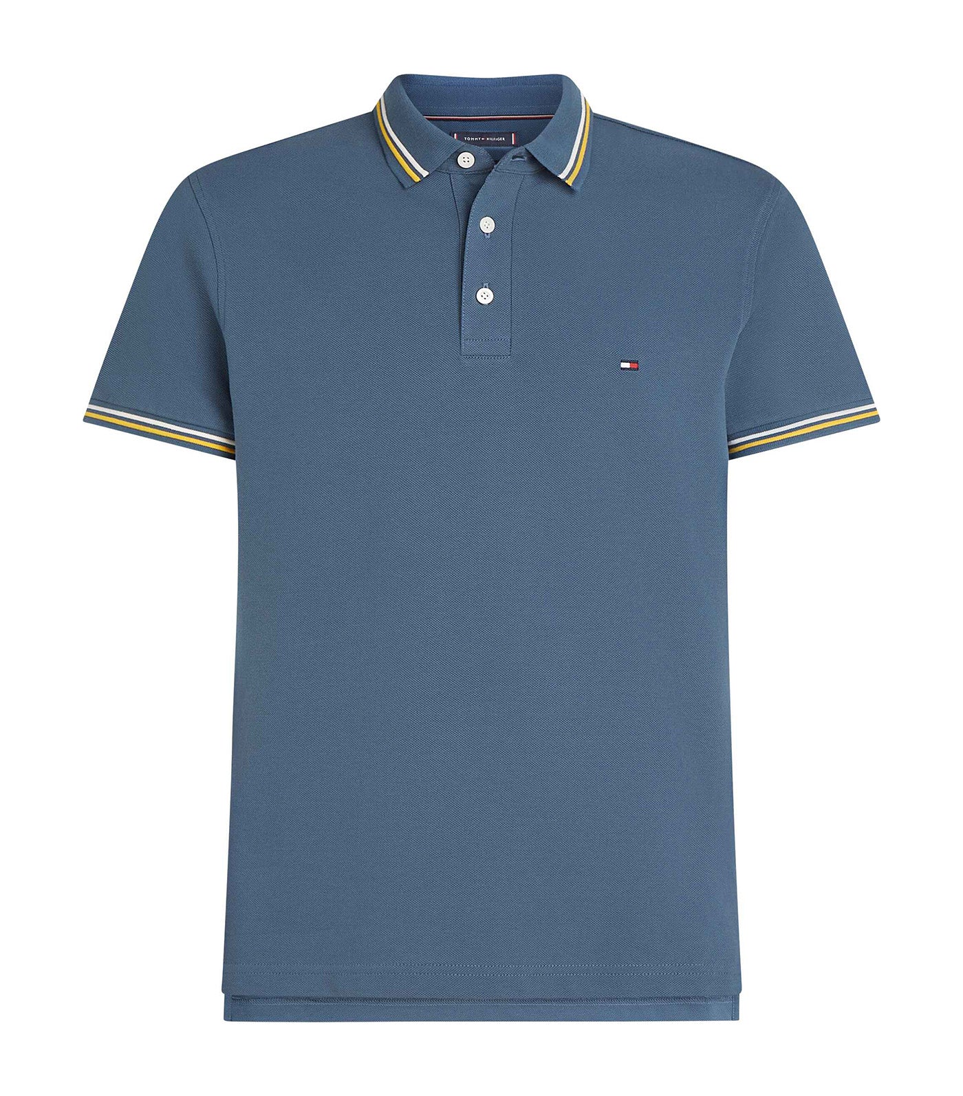 Men's Tipped Slim Fit Seasonal Polo Aegean Sea