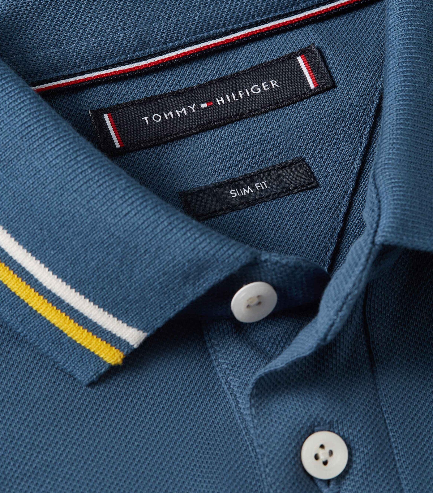 Men's Tipped Slim Fit Seasonal Polo Aegean Sea