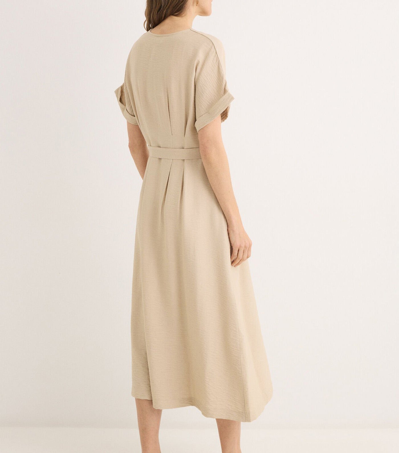 Pleated Midi Dress