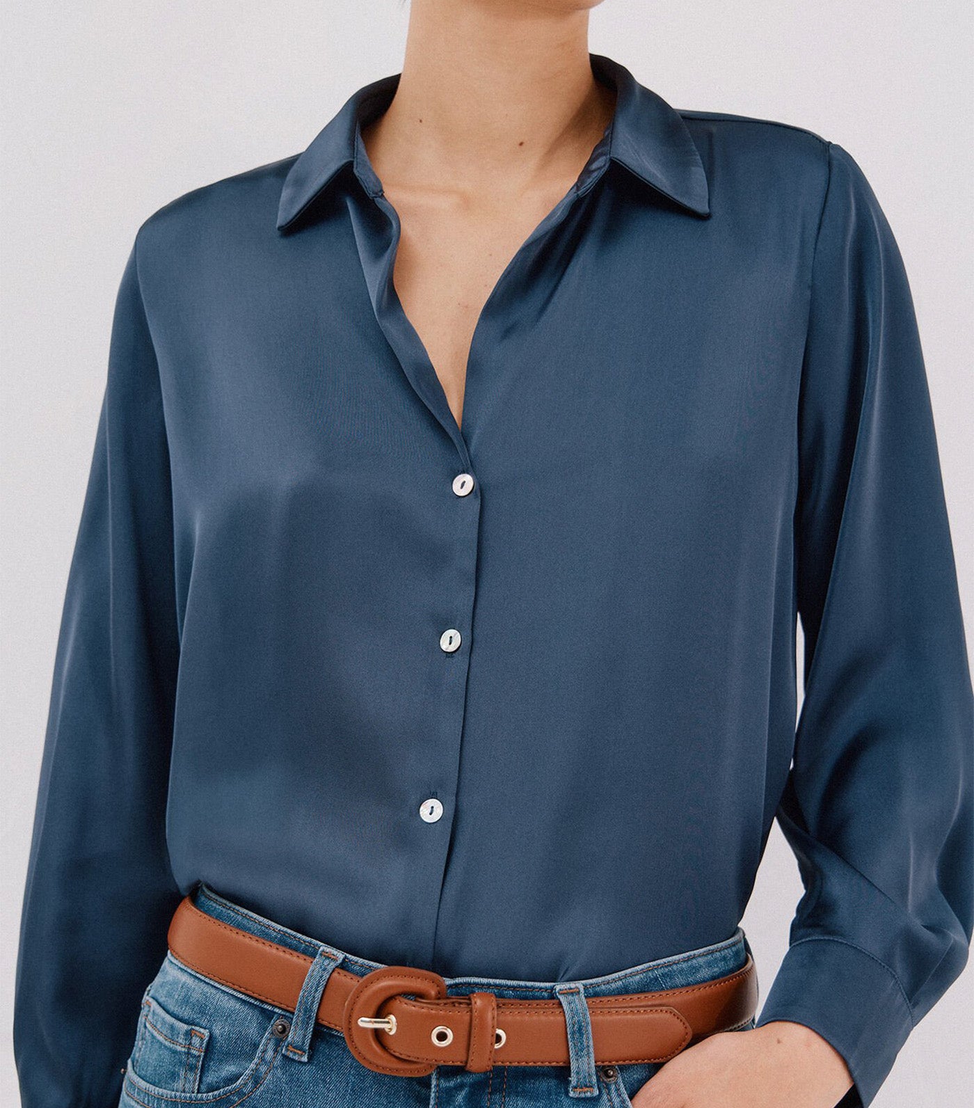 Satin-Finish Shirt