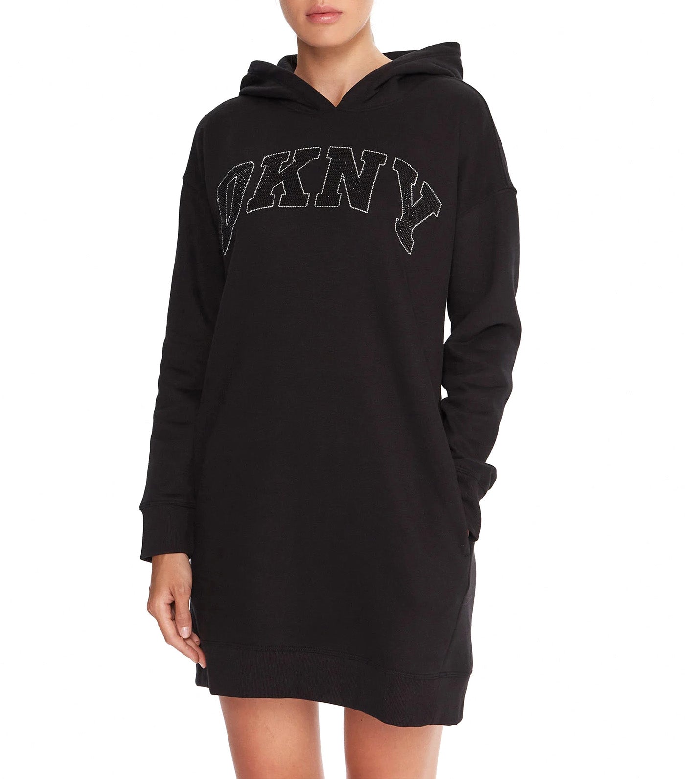 Exploded Rhinestone Dress Black