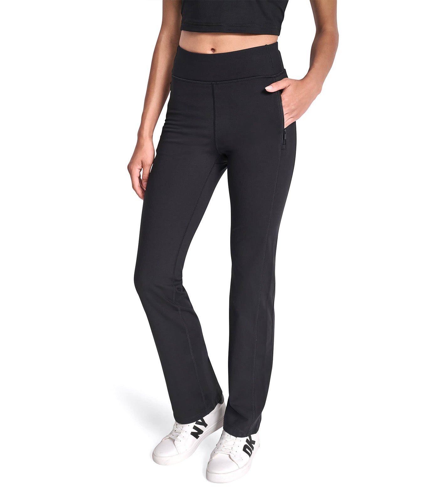 Alpine Fitness High Waist Boot Cut Pant with Lock Black