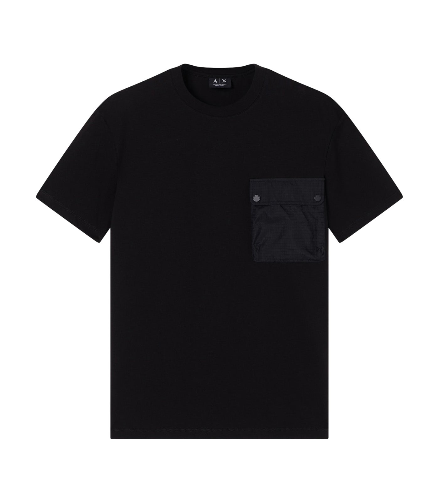 Regular Fit T-Shirt with Patch Pocket Black