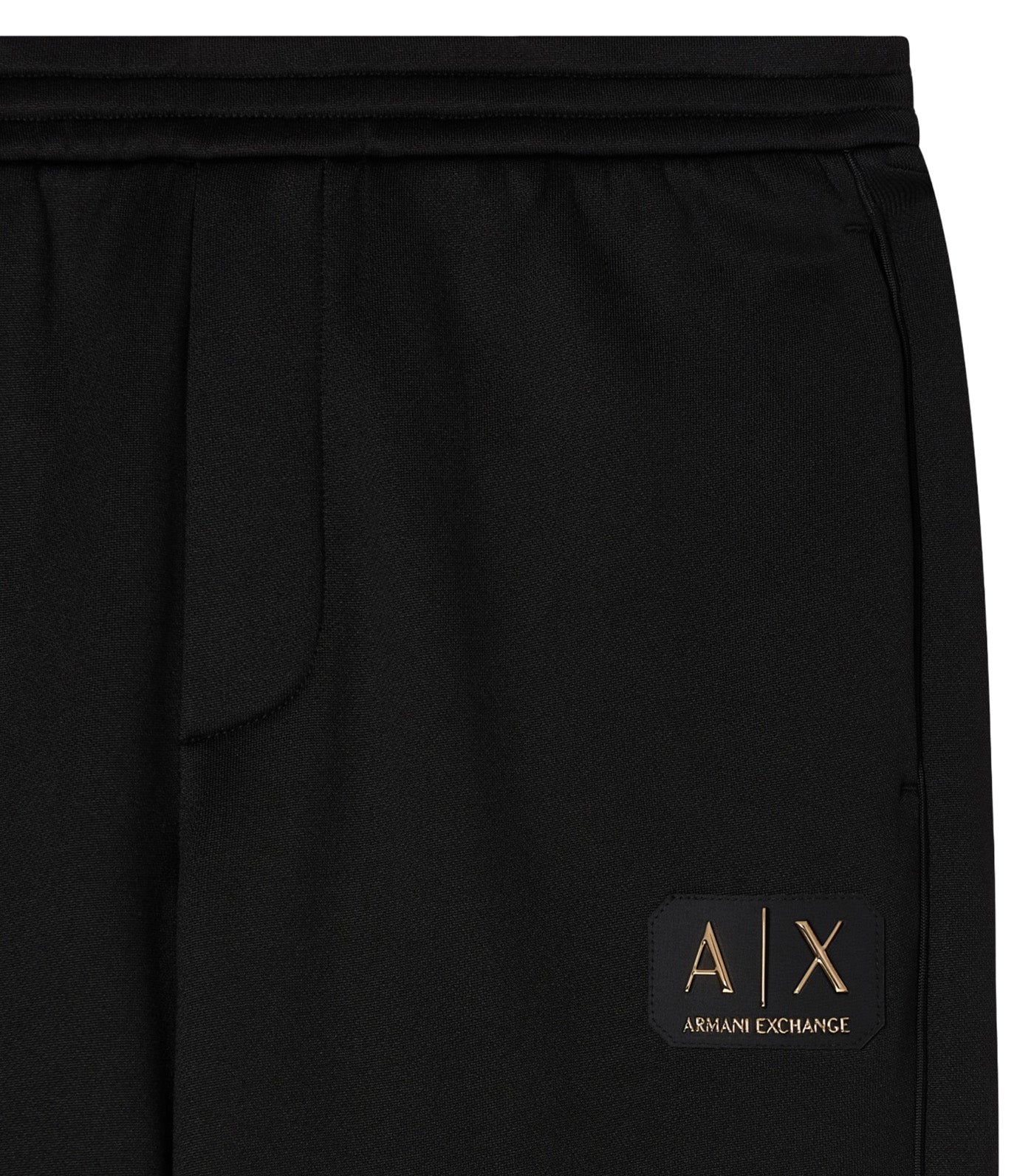 Jogger Pants with Metal Logo Black