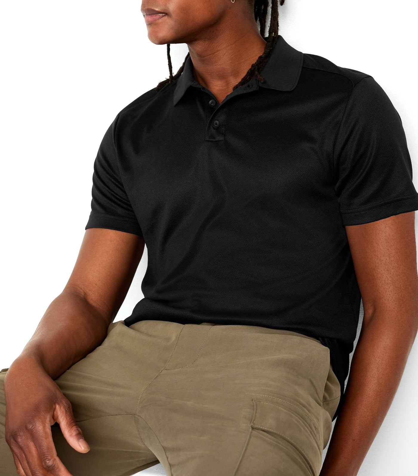 Old Navy CloudMotion Pique Polo Black Jack