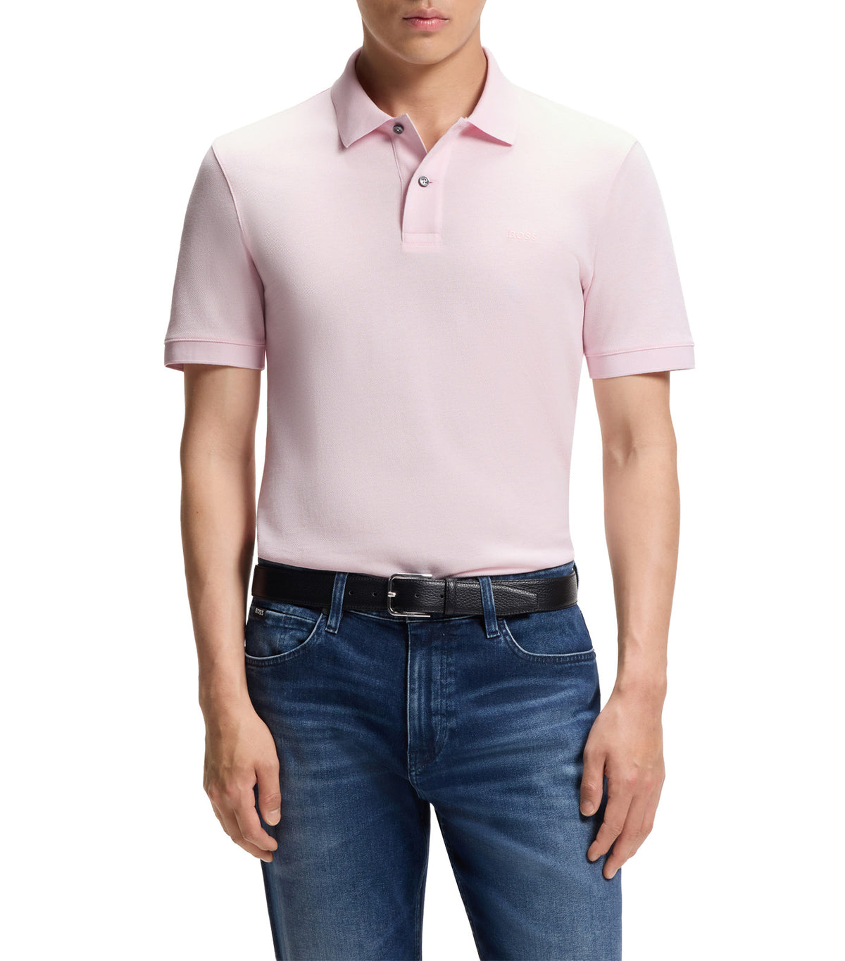 Pallas Polo Shirt in Cotton Piqué with Embroidered Logo Magenta Pink
