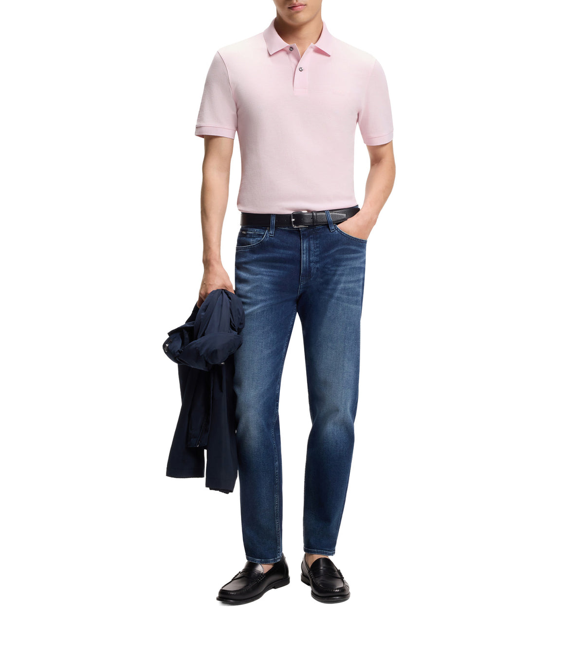 Pallas Polo Shirt in Cotton Piqué with Embroidered Logo Magenta Pink