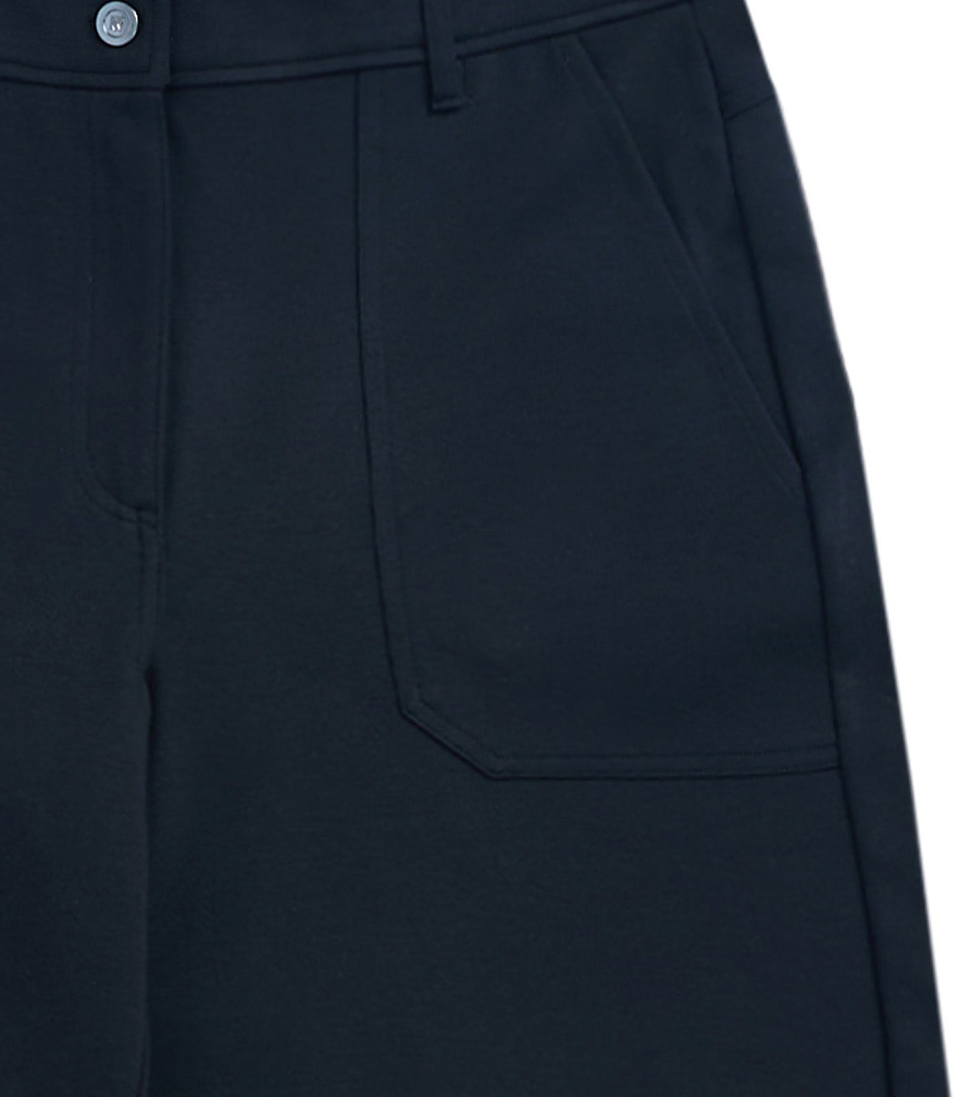 Patch Pocket Wide Leg Pants Black