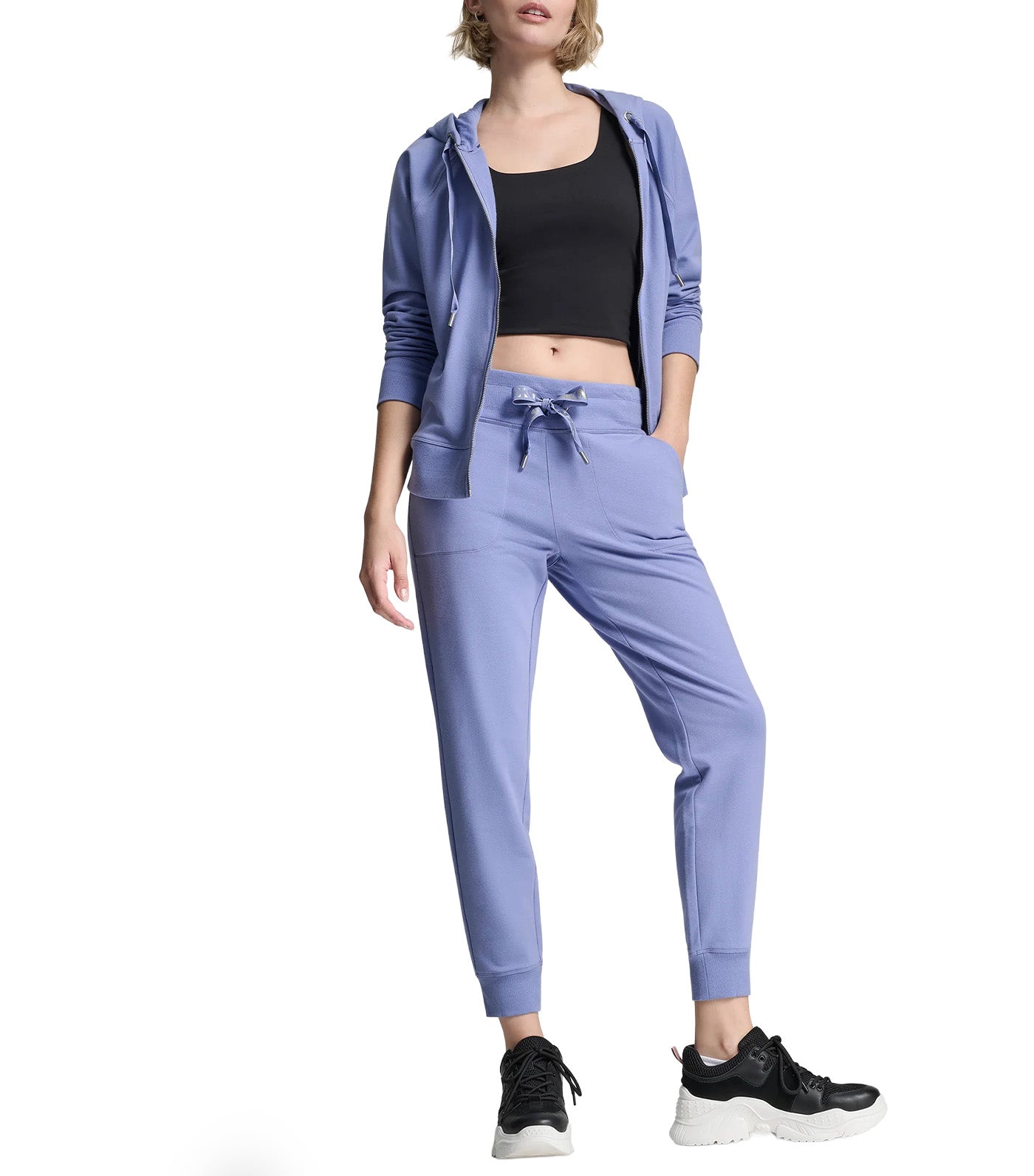 Two Tone Logo Drawcord Jogger Bluestone