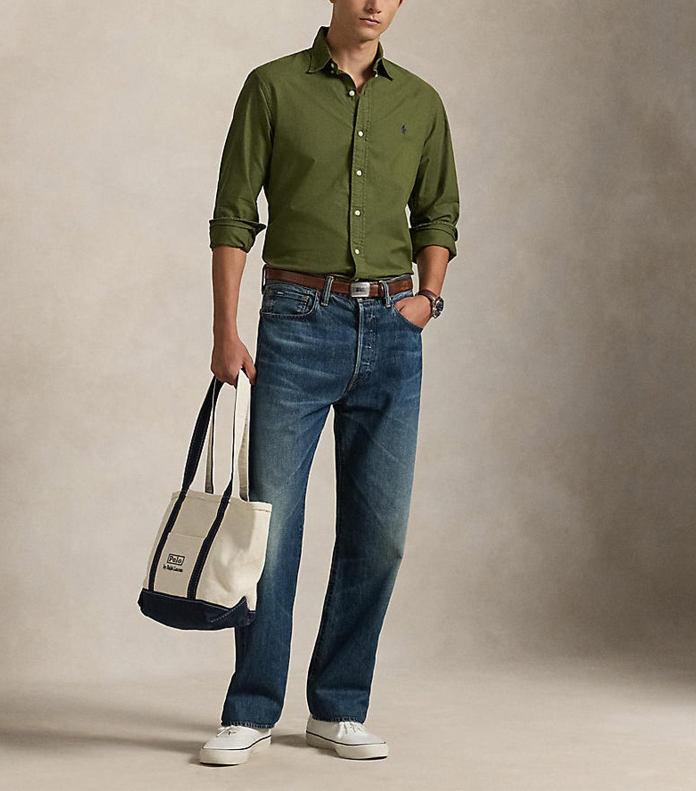 Men's Custom Fit Garment-Dyed Oxford Shirt