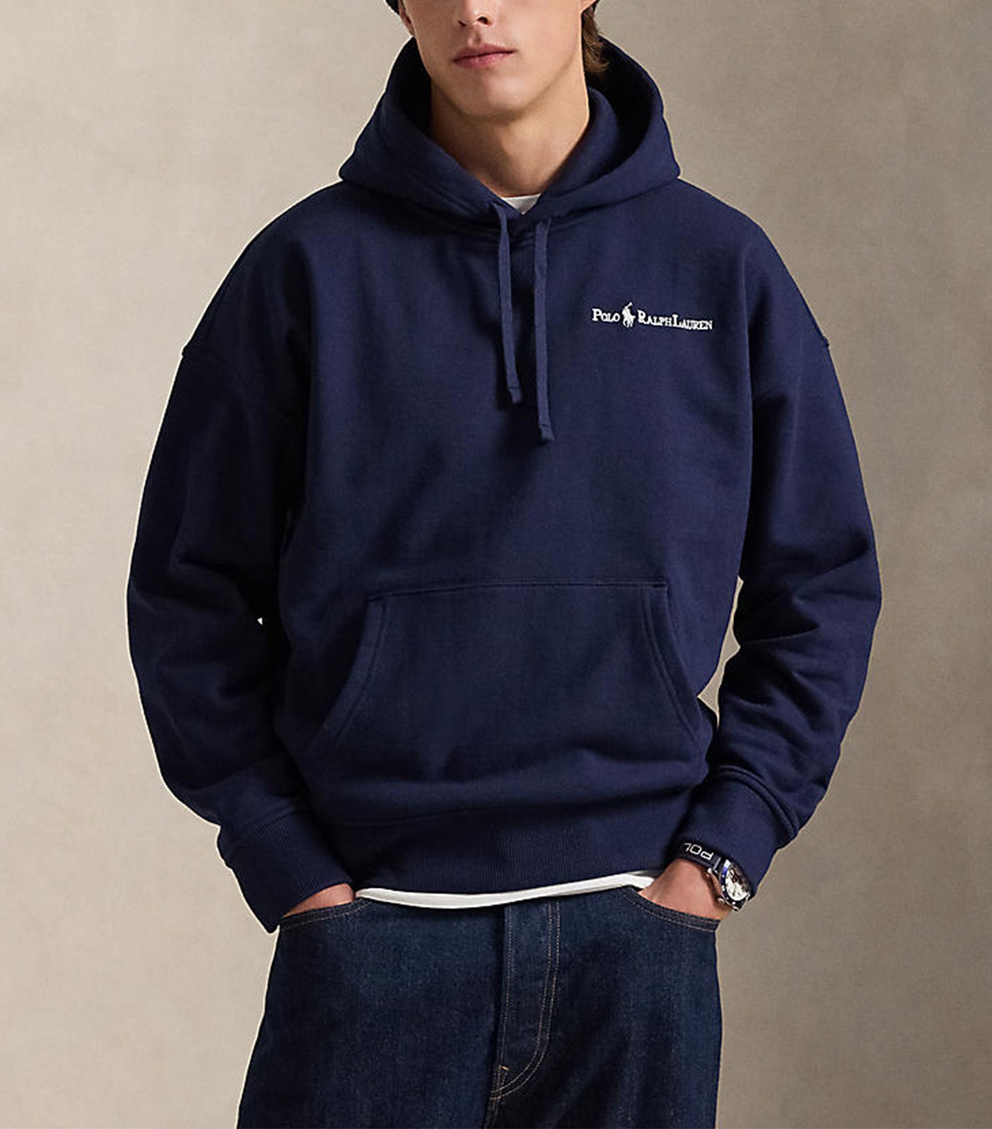 Men's Relaxed Fit Logo Fleece Hoodie