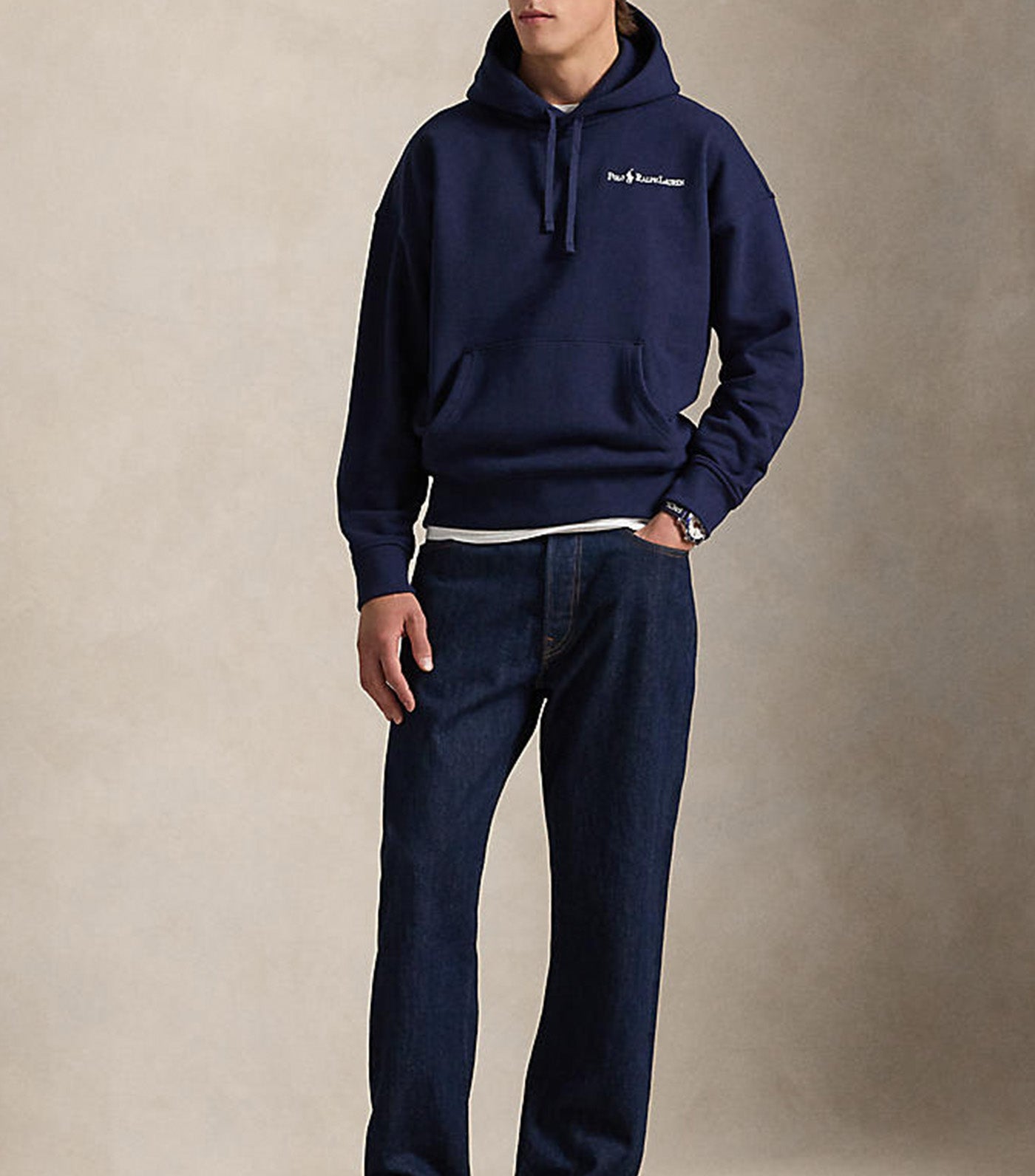 Men's Relaxed Fit Logo Fleece Hoodie