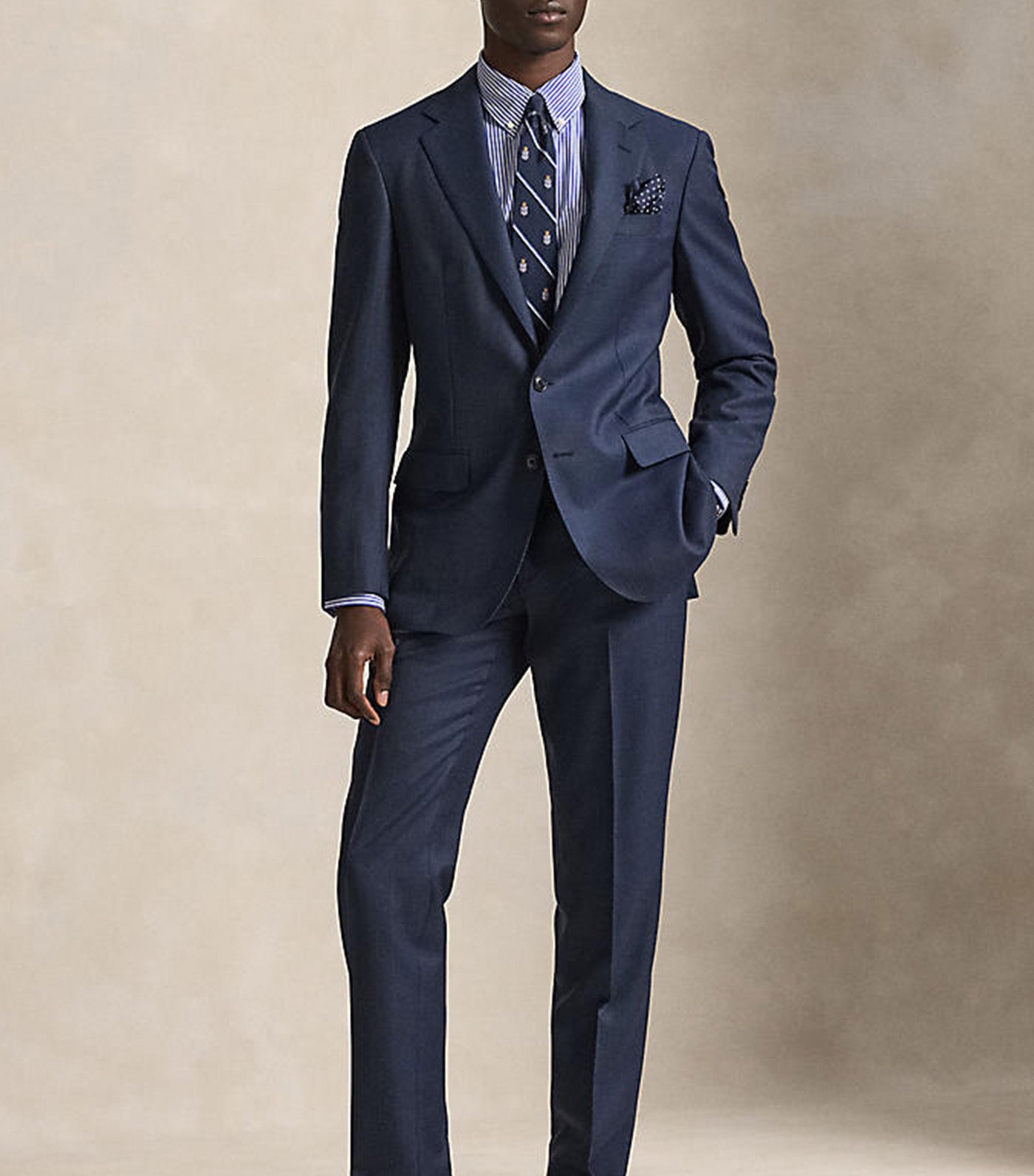 Men's Custom Fit Stretch Poplin Shirt Blue