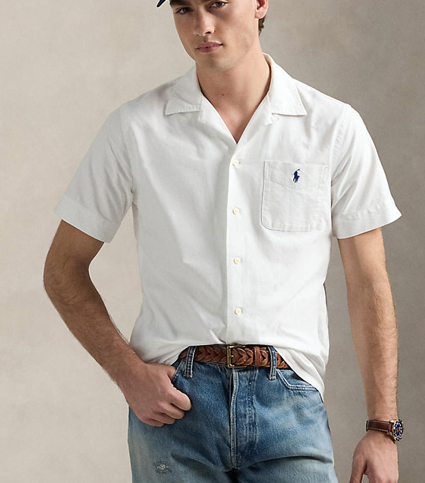 Men's Classic Fit Oxford Camp Shirt
