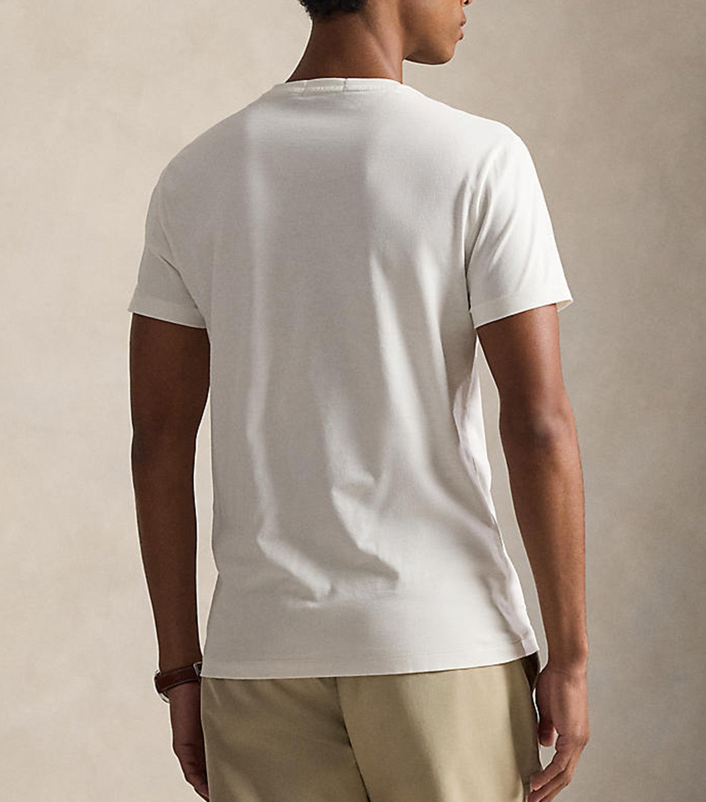 Men's Custom Slim Fit Polo Bear Jersey T-Shirt White