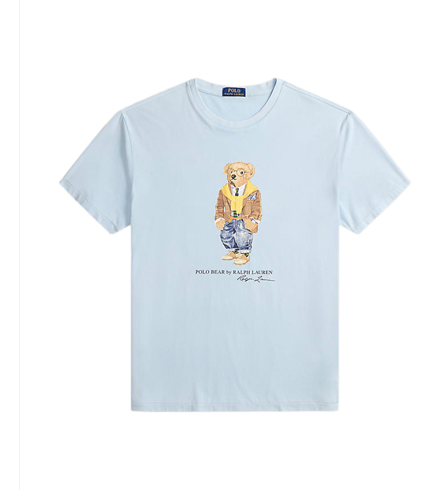 Men's Custom Slim Fit Polo Bear T-Shirt Blue