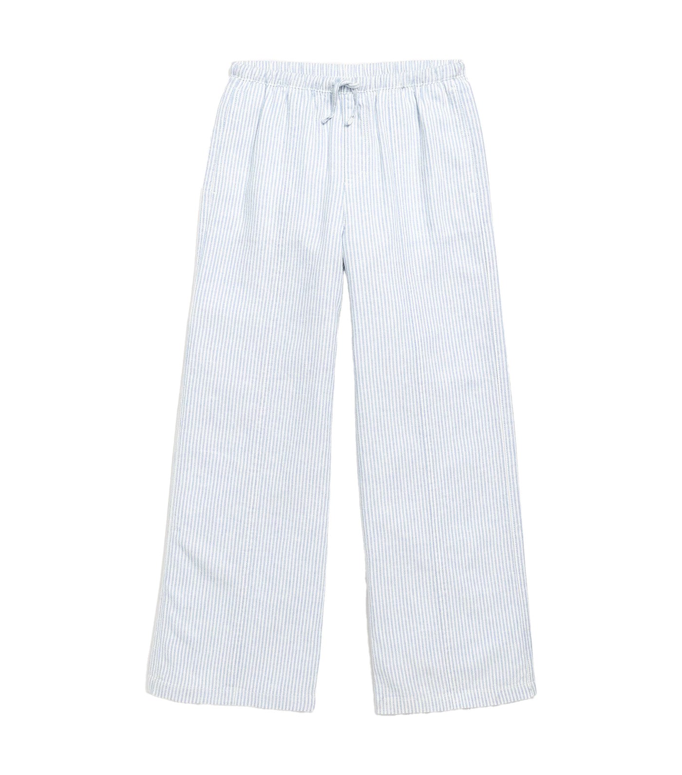 Striped Linen-Blend Wide-Leg Pants for Girls