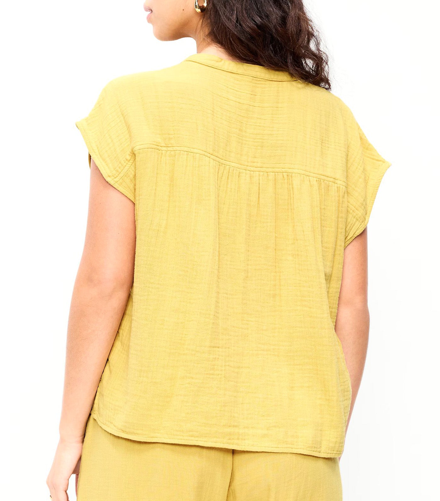 Short-Sleeve Popover Top