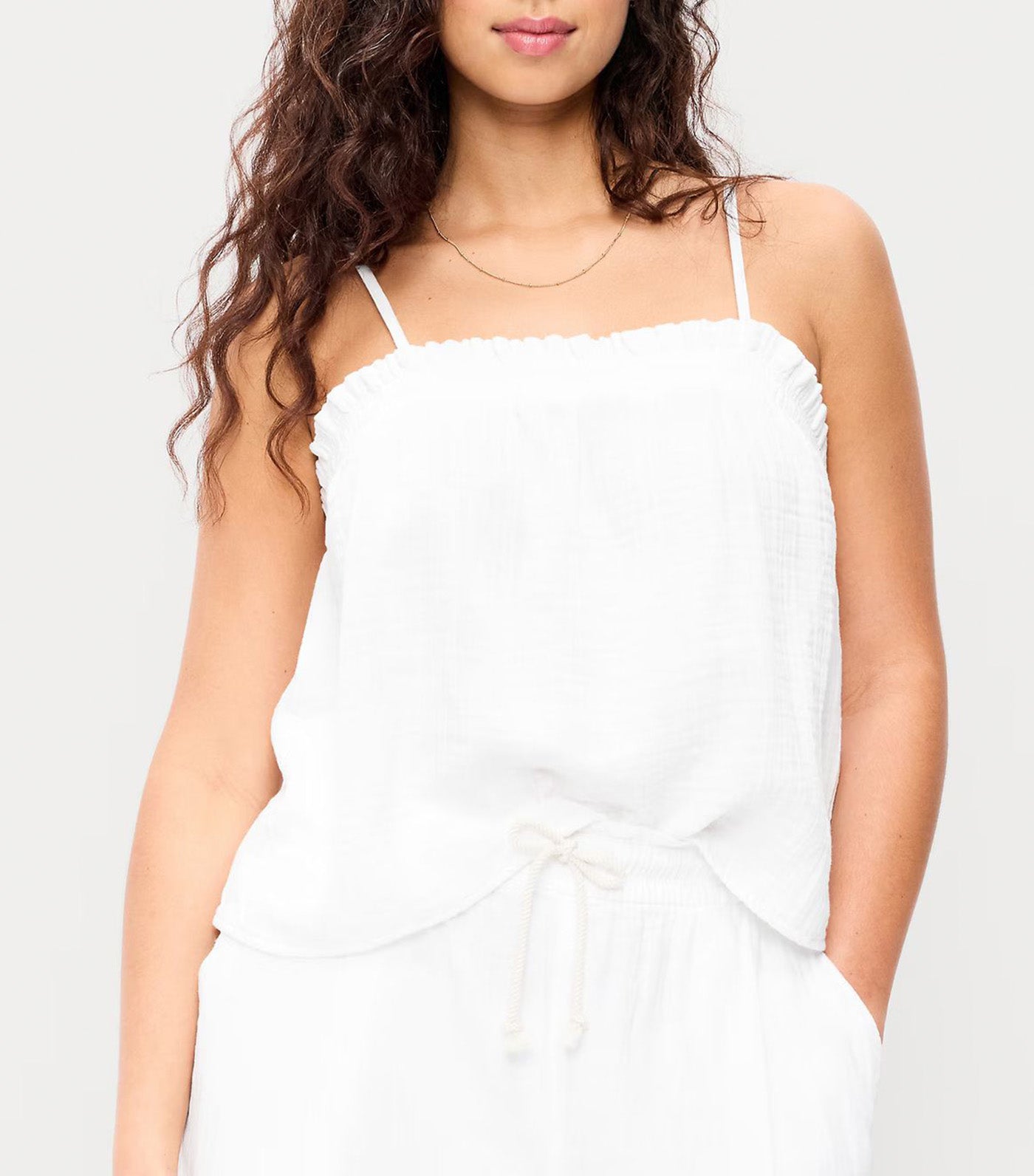 Open-Back Smocked Tank Top