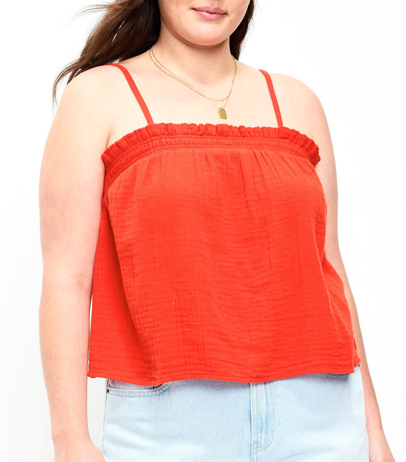 Open-Back Smocked Tank Top