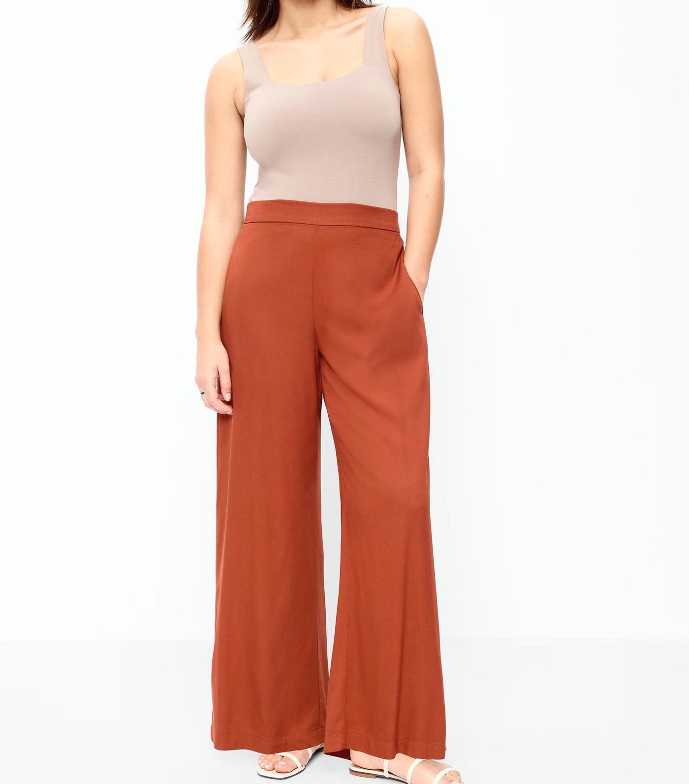 High-Waisted Playa Wide-Leg Pants