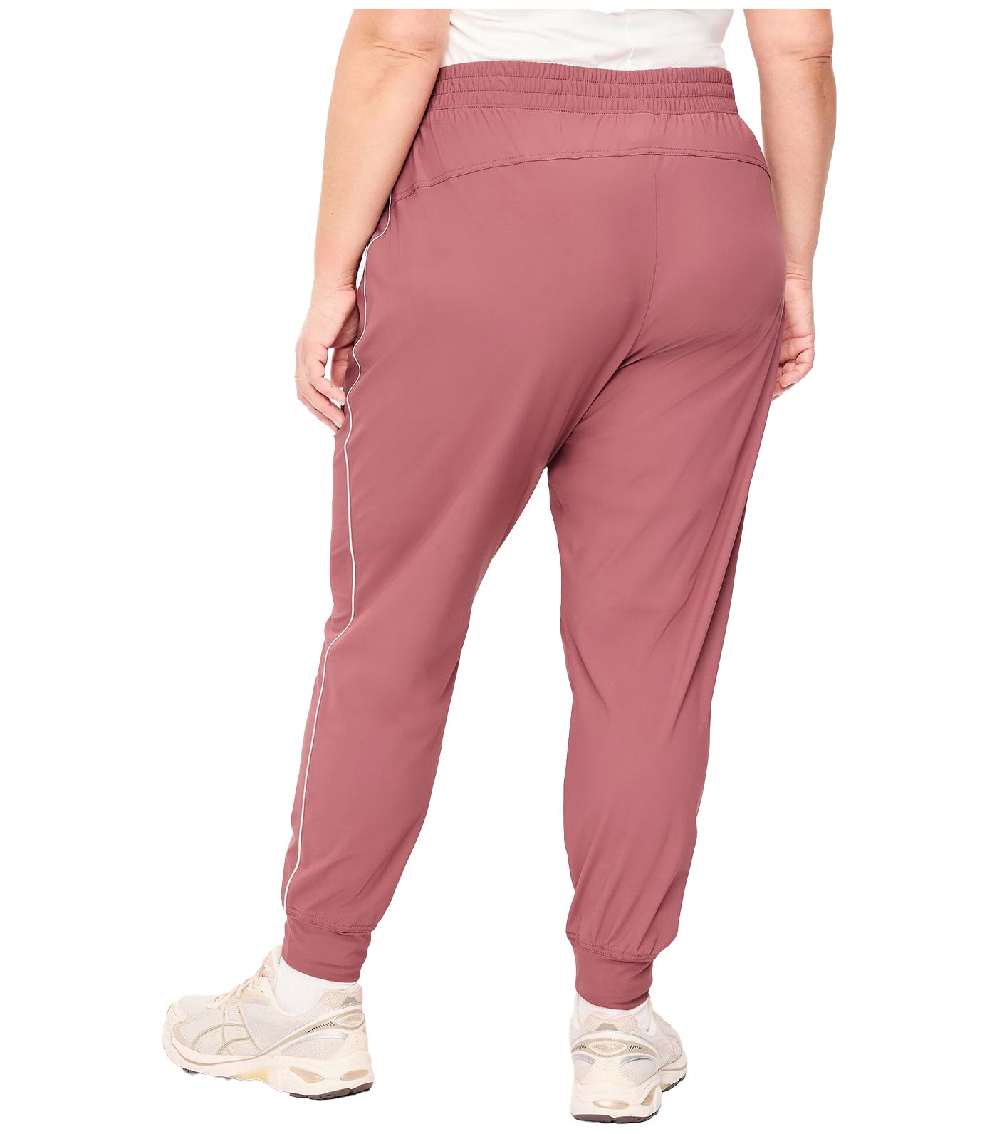 High-Waisted Side-Striped SleekTech Jogger