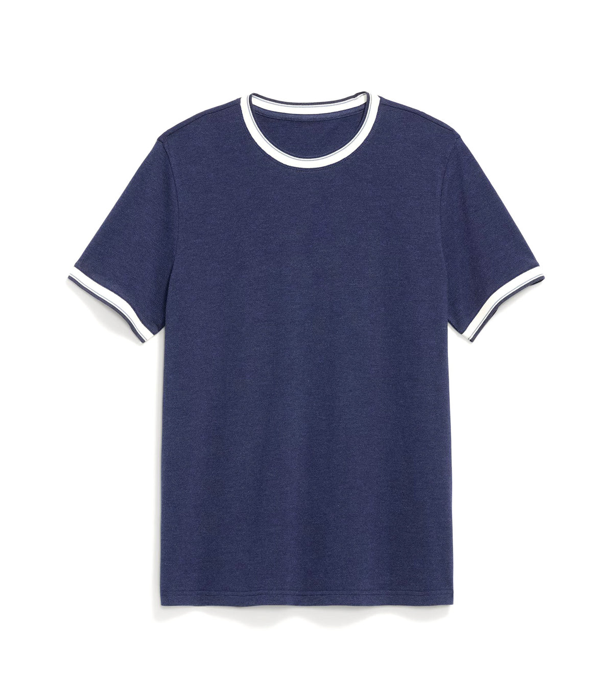 Crew-Neck Pique T-Shirt Blue Harbor