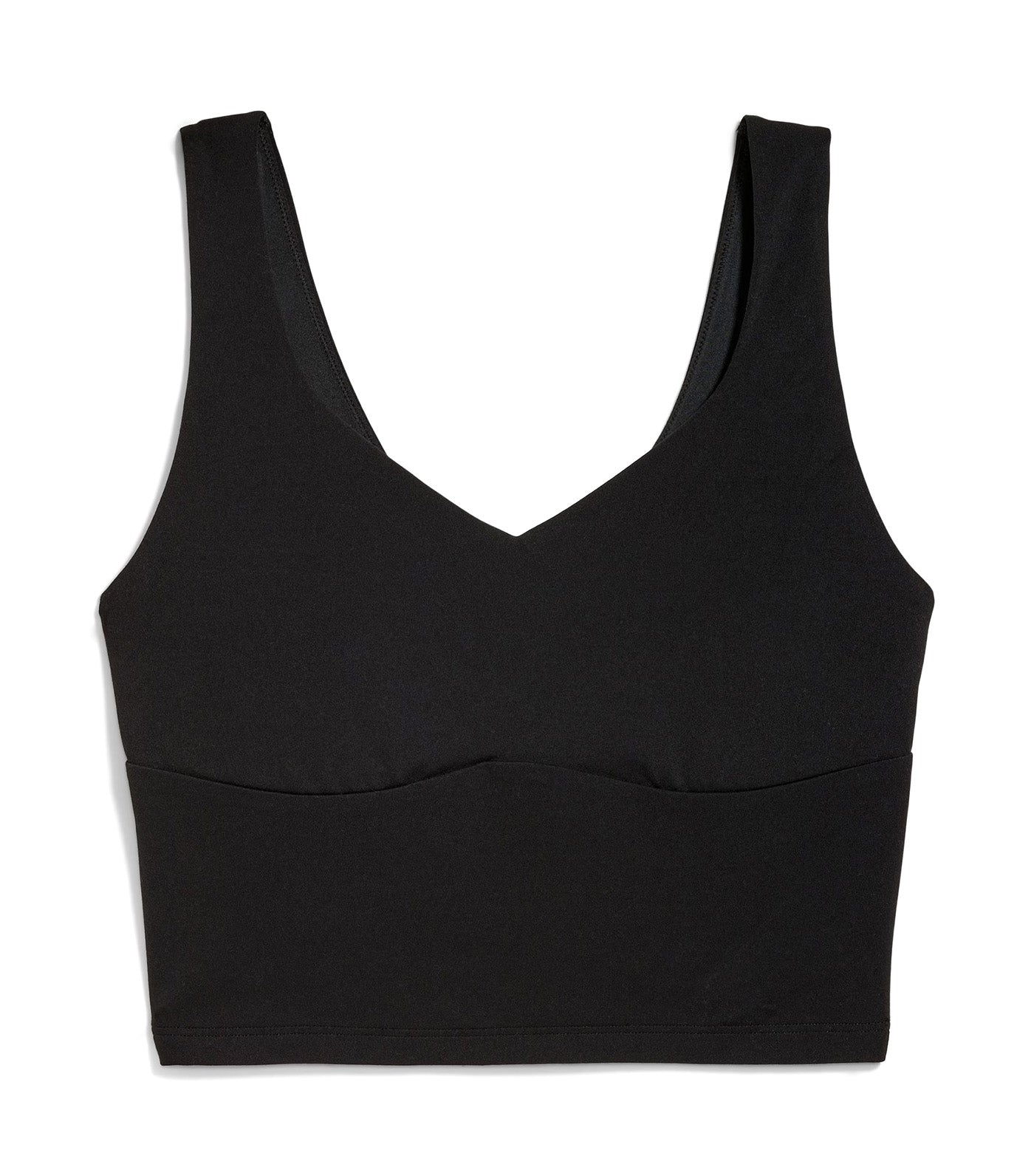 Old Navy StudioSmooth Seamed Longline Top Black Jack