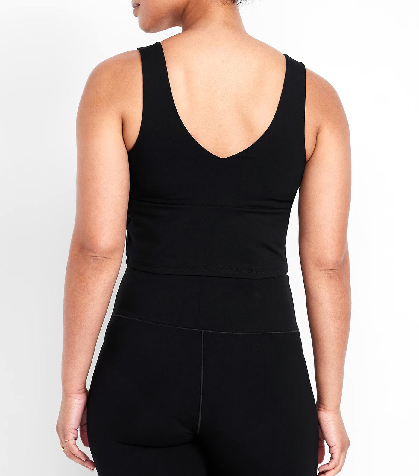 Old Navy StudioSmooth Seamed Longline Top Black Jack