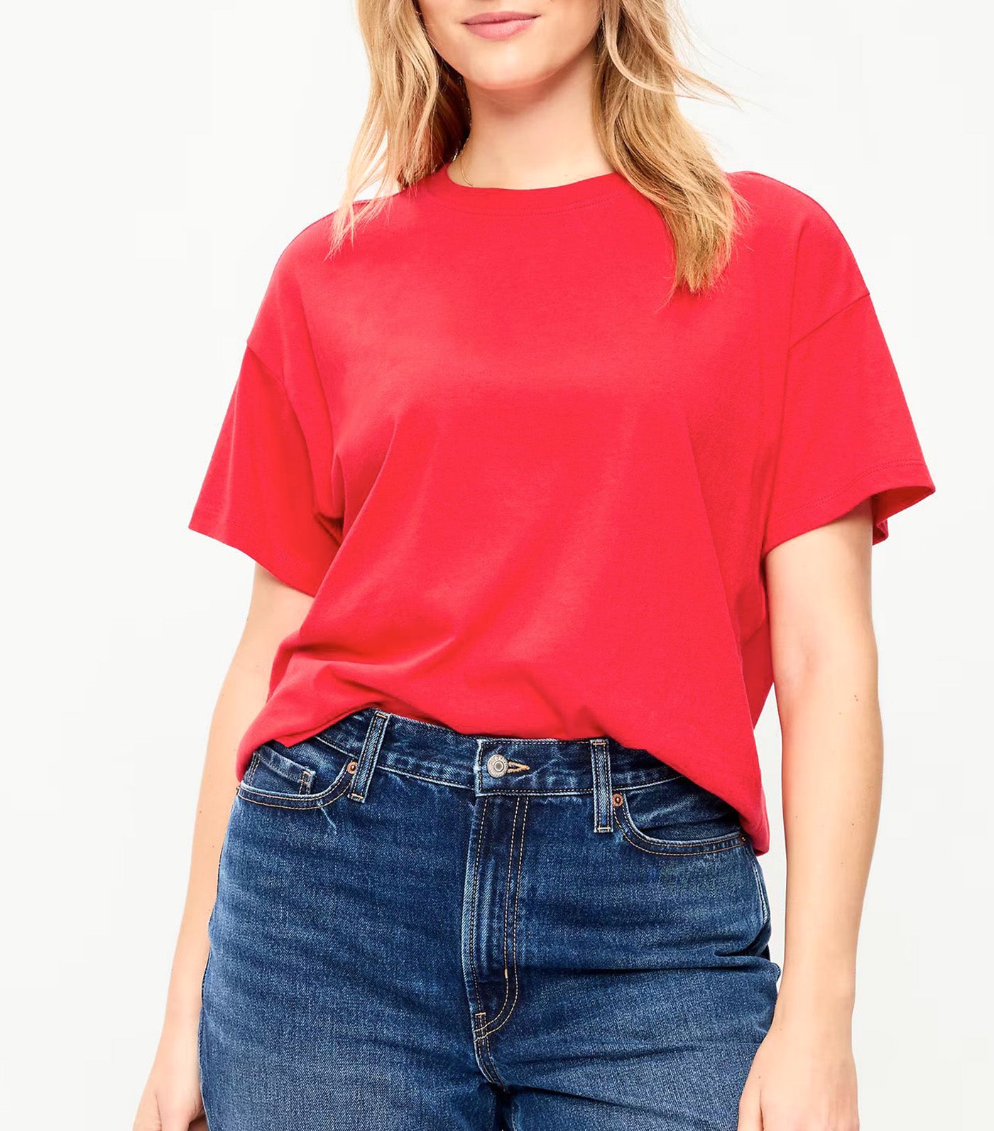 Old Navy Vintage Crew-Neck T-Shirt for Women Amaryllis Red