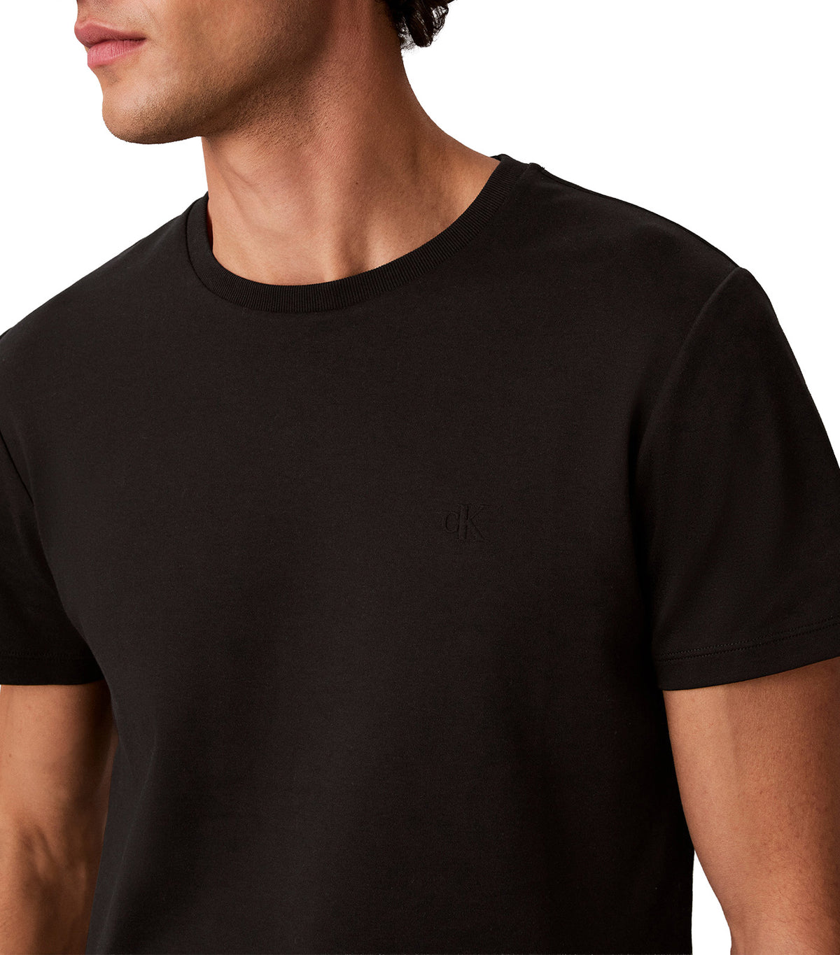 Slim Sleek Interlock Monologo Tee Black