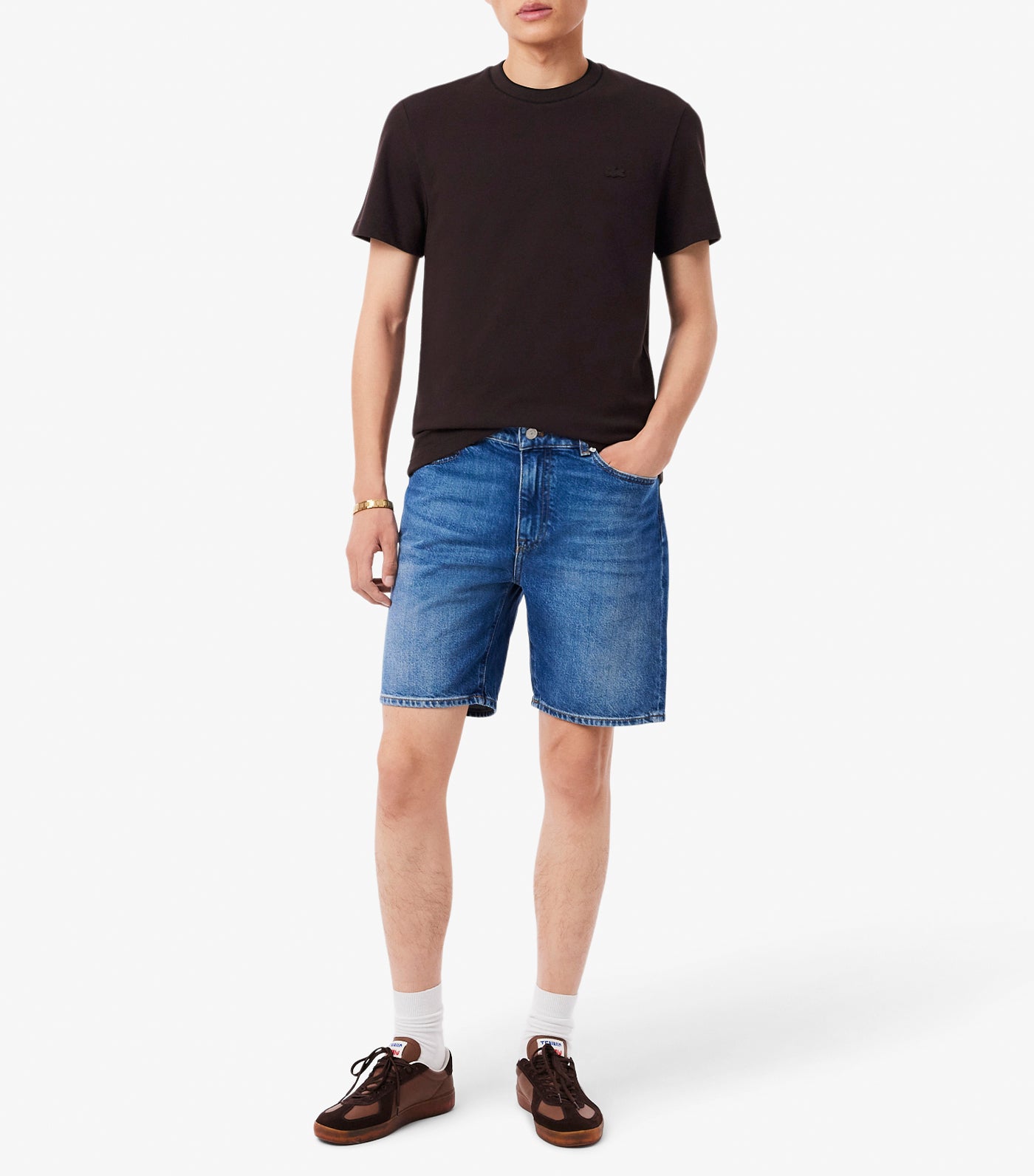 Color Tipping Line Match Pique Stretch T-Shirt Buffalo