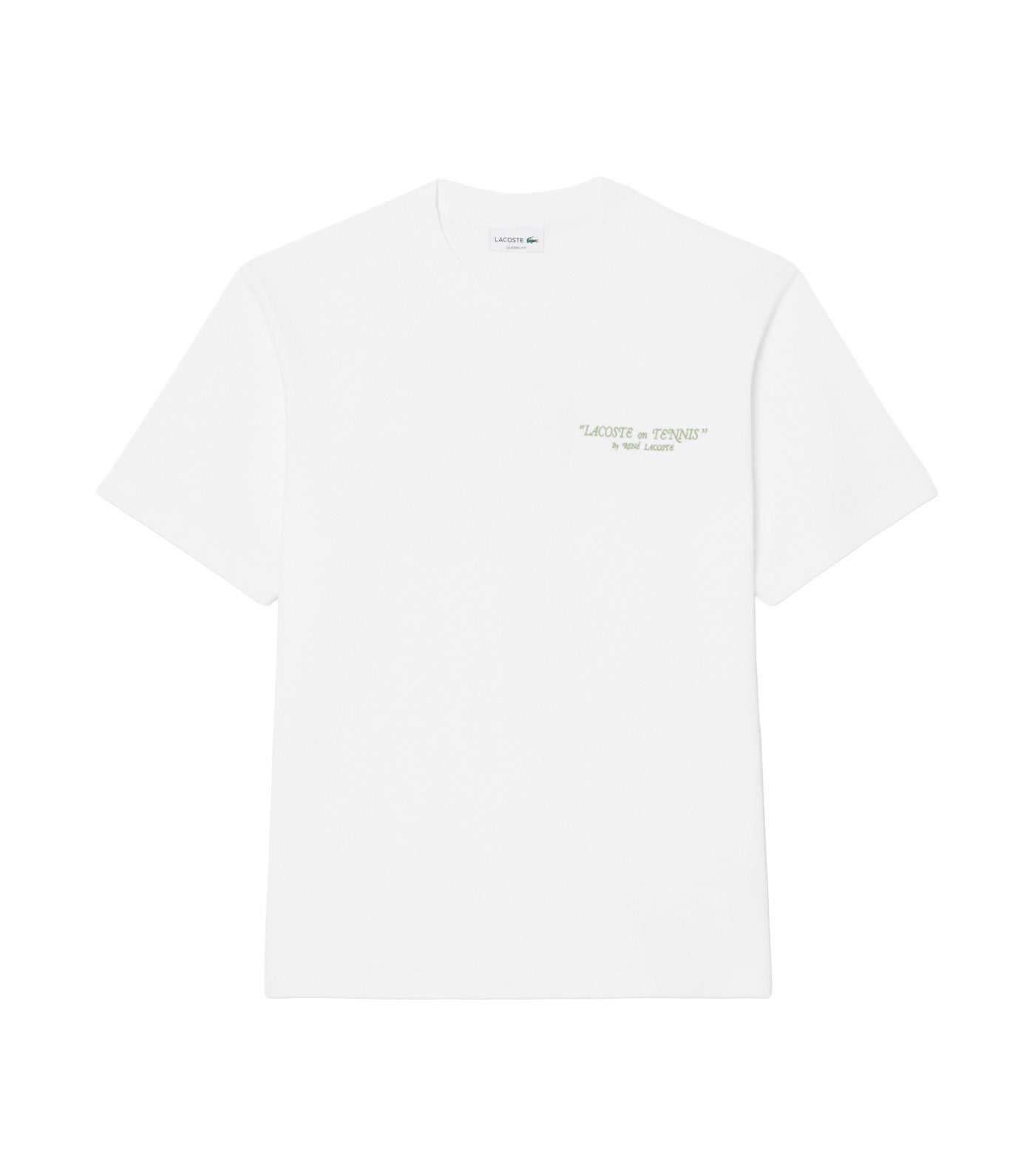 Lacoste Embroidered Cotton T-Shirt White