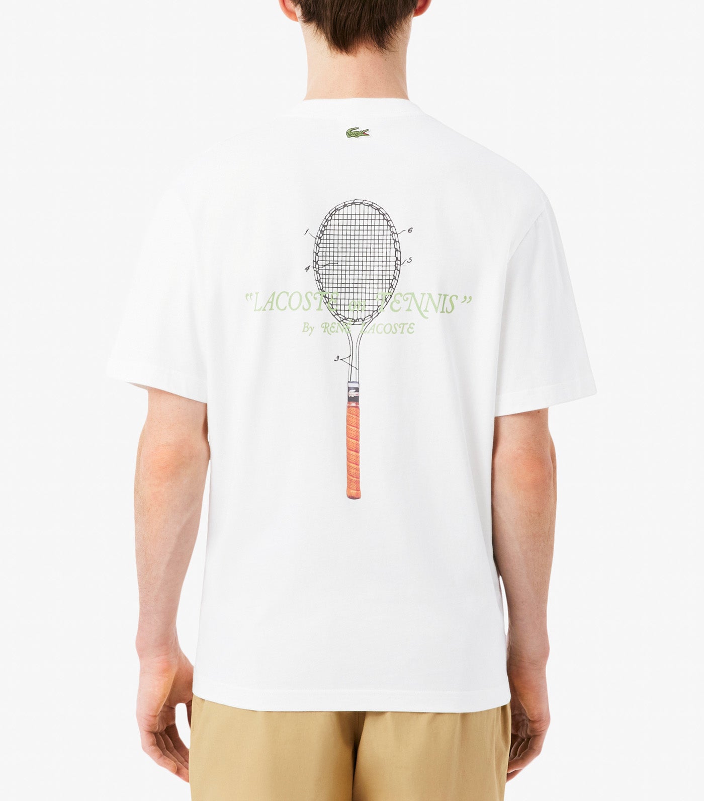 Lacoste Embroidered Cotton T-Shirt White