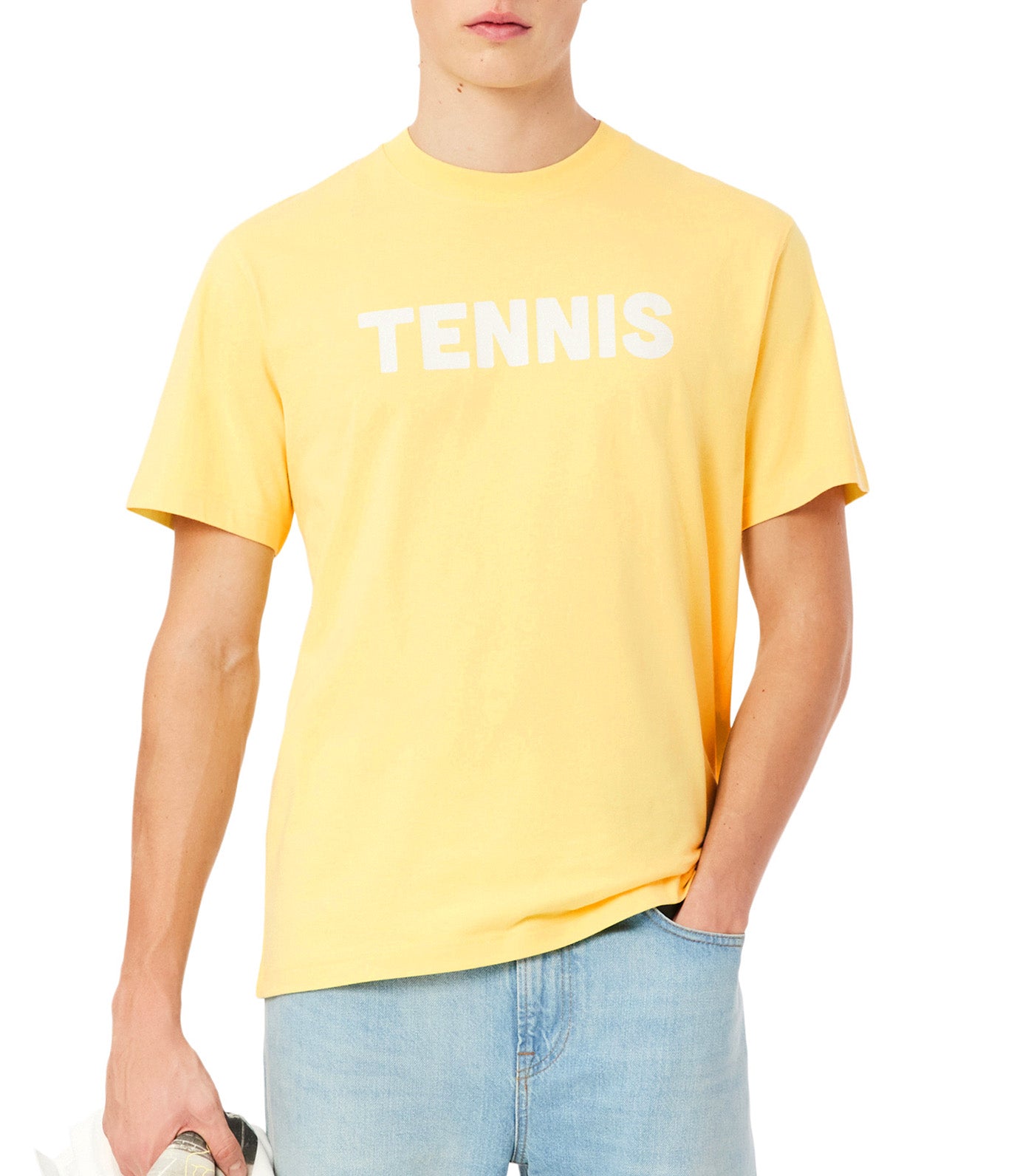 Lacoste Printed Cotton T-Shirt Yellow