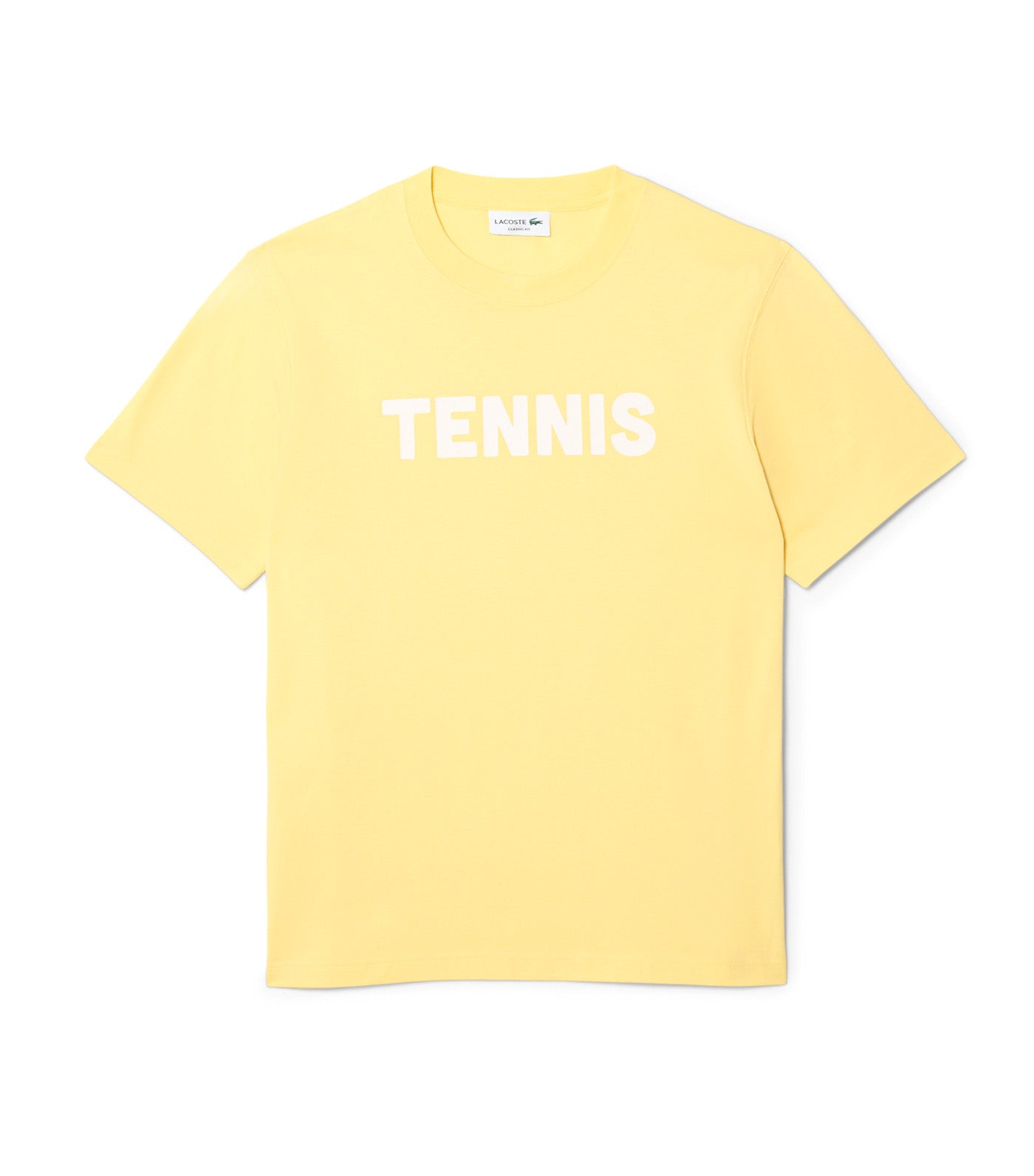 Lacoste Printed Cotton T-Shirt Yellow