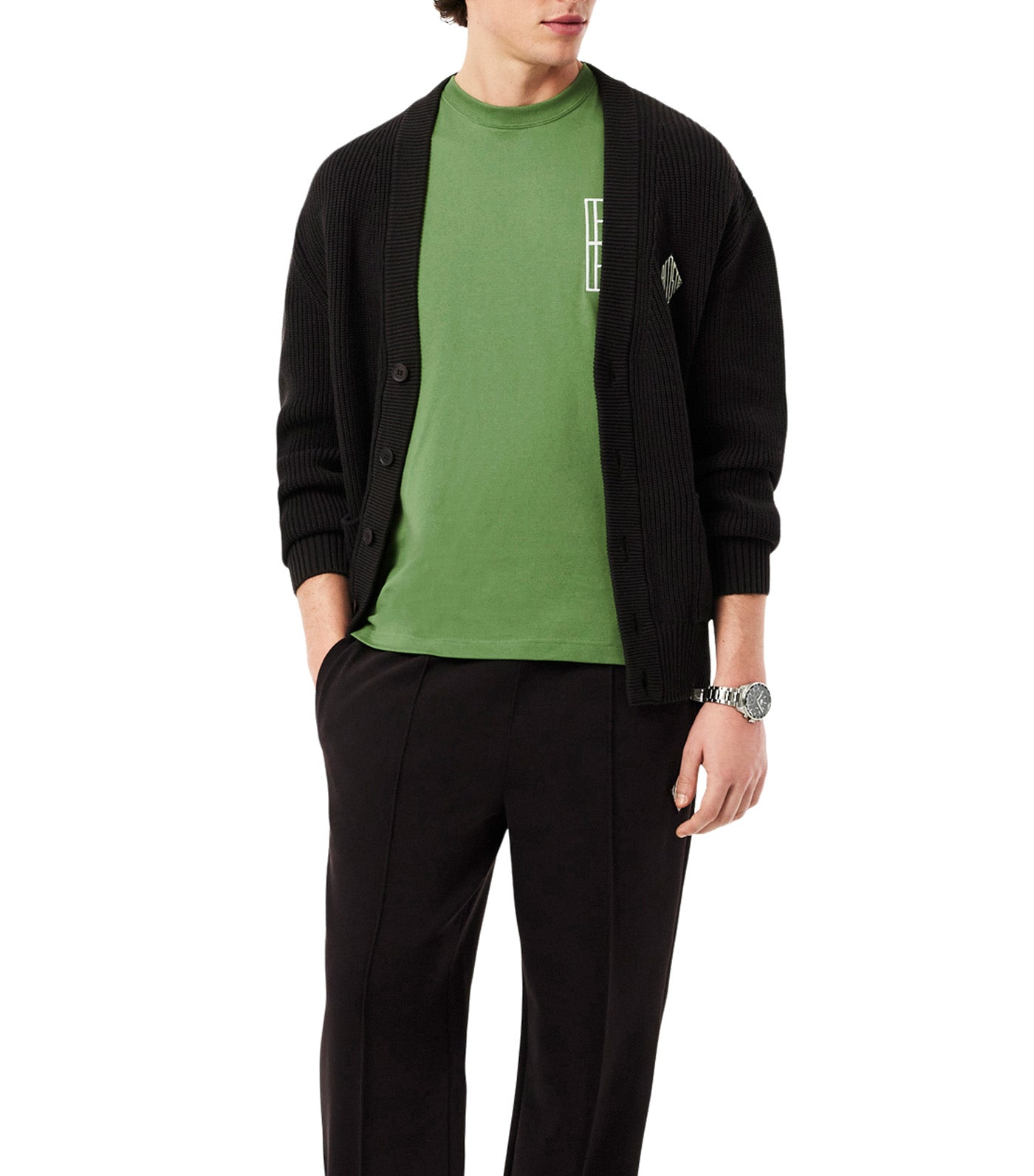 Lacoste Embroidered Heavy Jersey T-Shirt Lamb's Lettuce